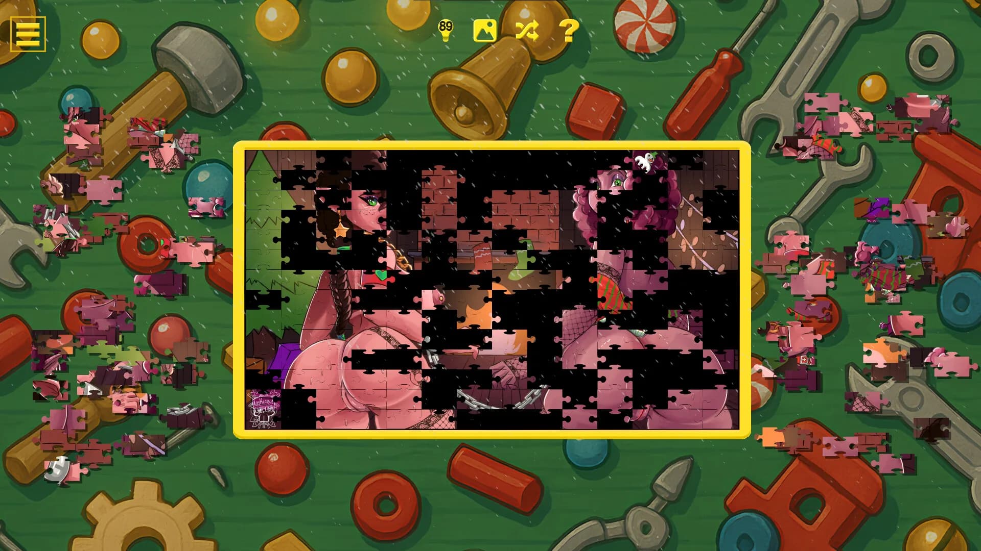 Naughty Christmas Jigsaw görsel 2