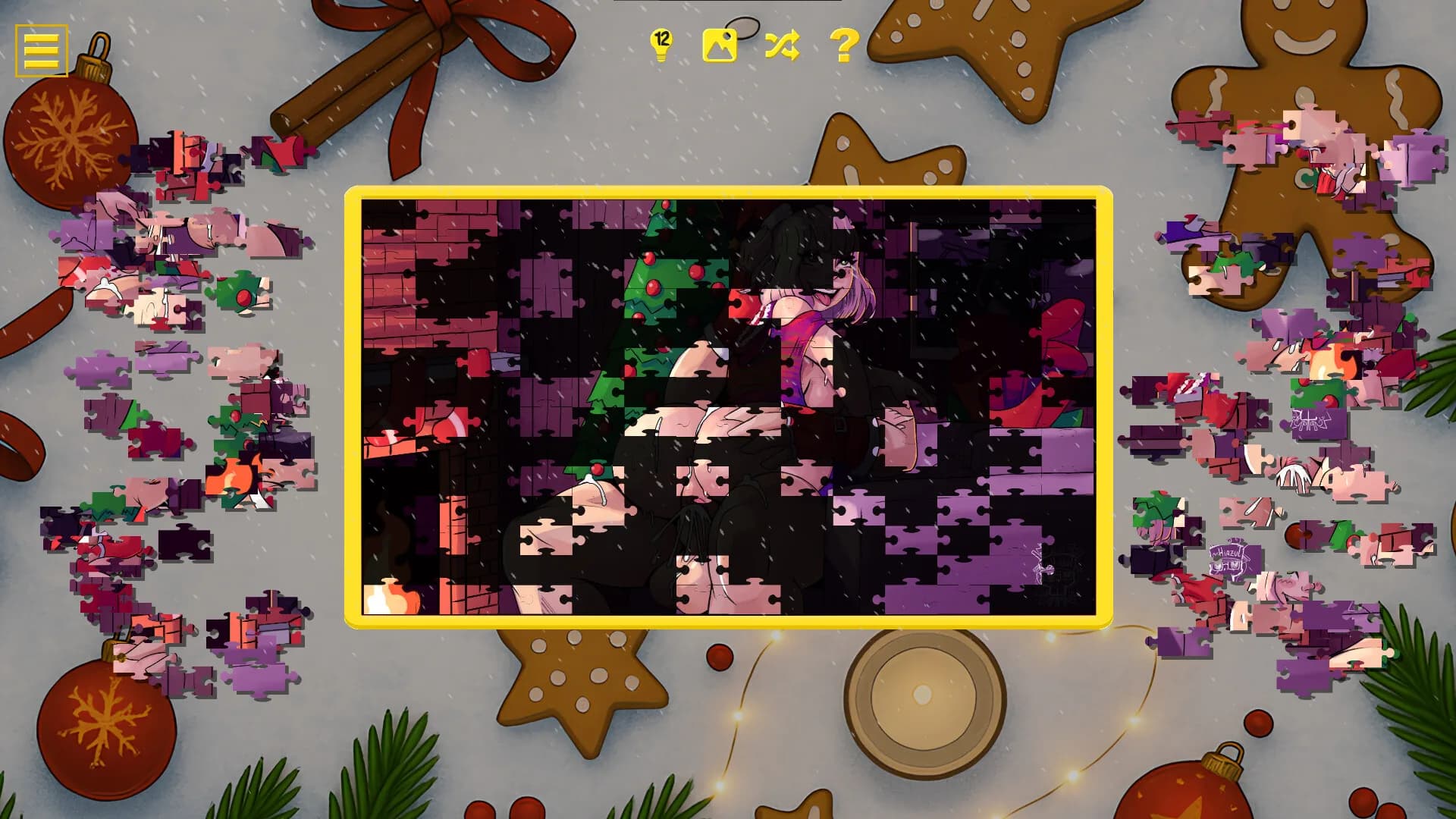 Naughty Christmas Jigsaw görsel 4