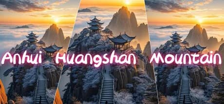 Anhui Huangshan Mountain görsel 1