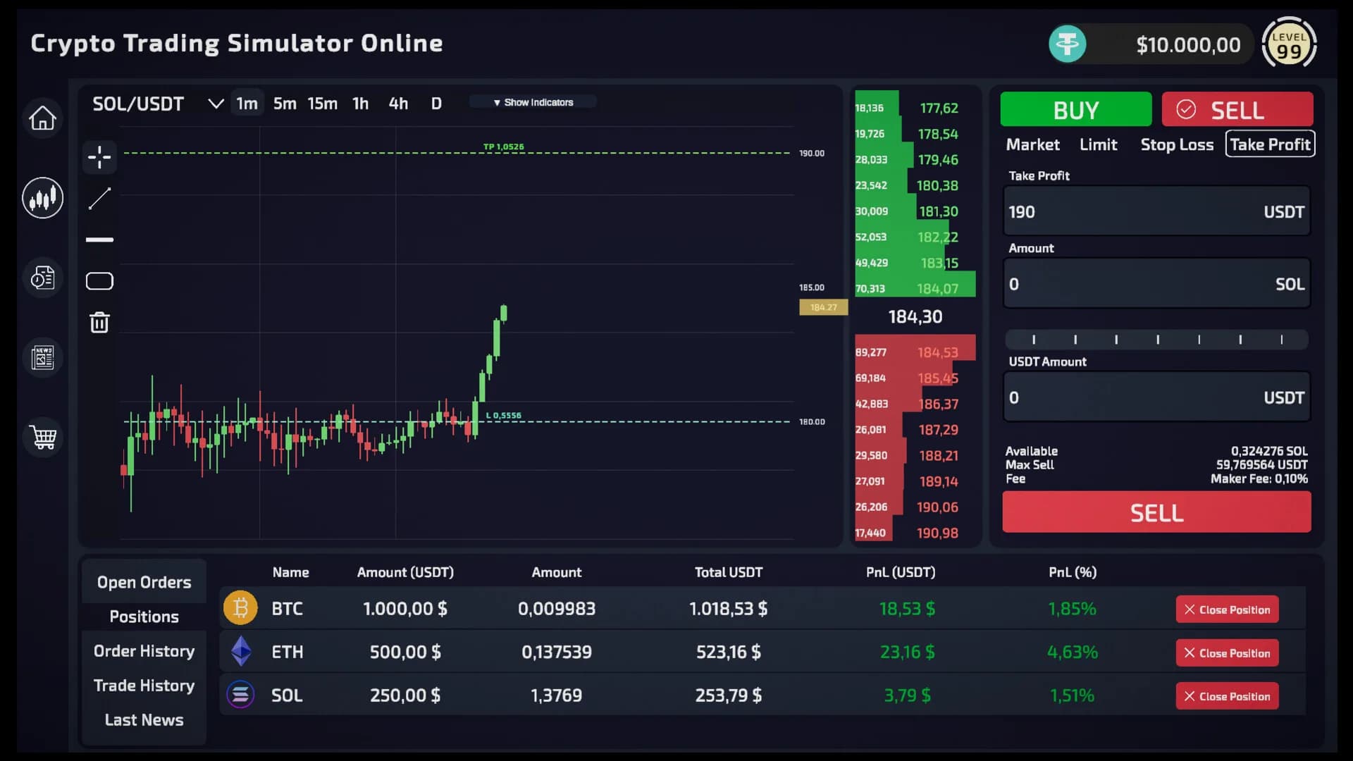 Crypto Trading Simulator görsel 2