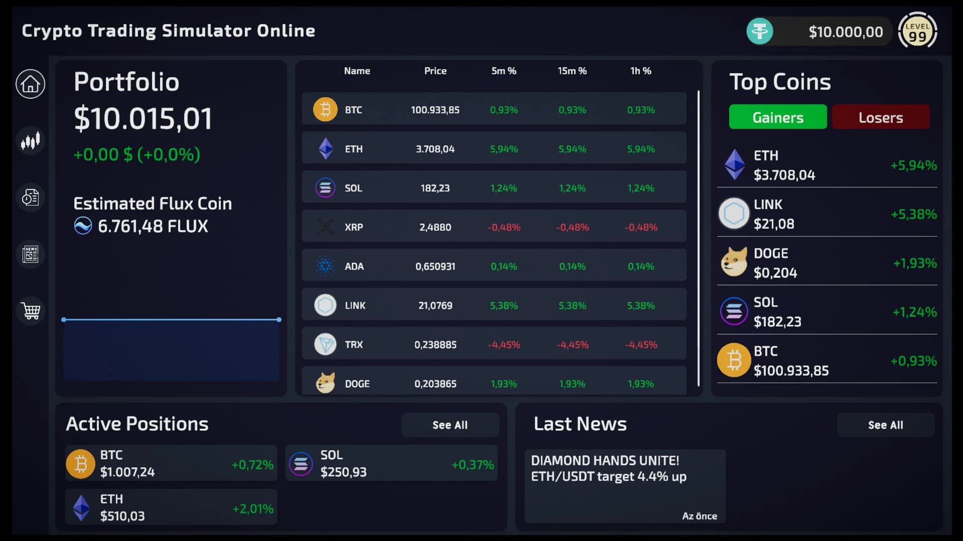 Crypto Trading Simulator görsel 3