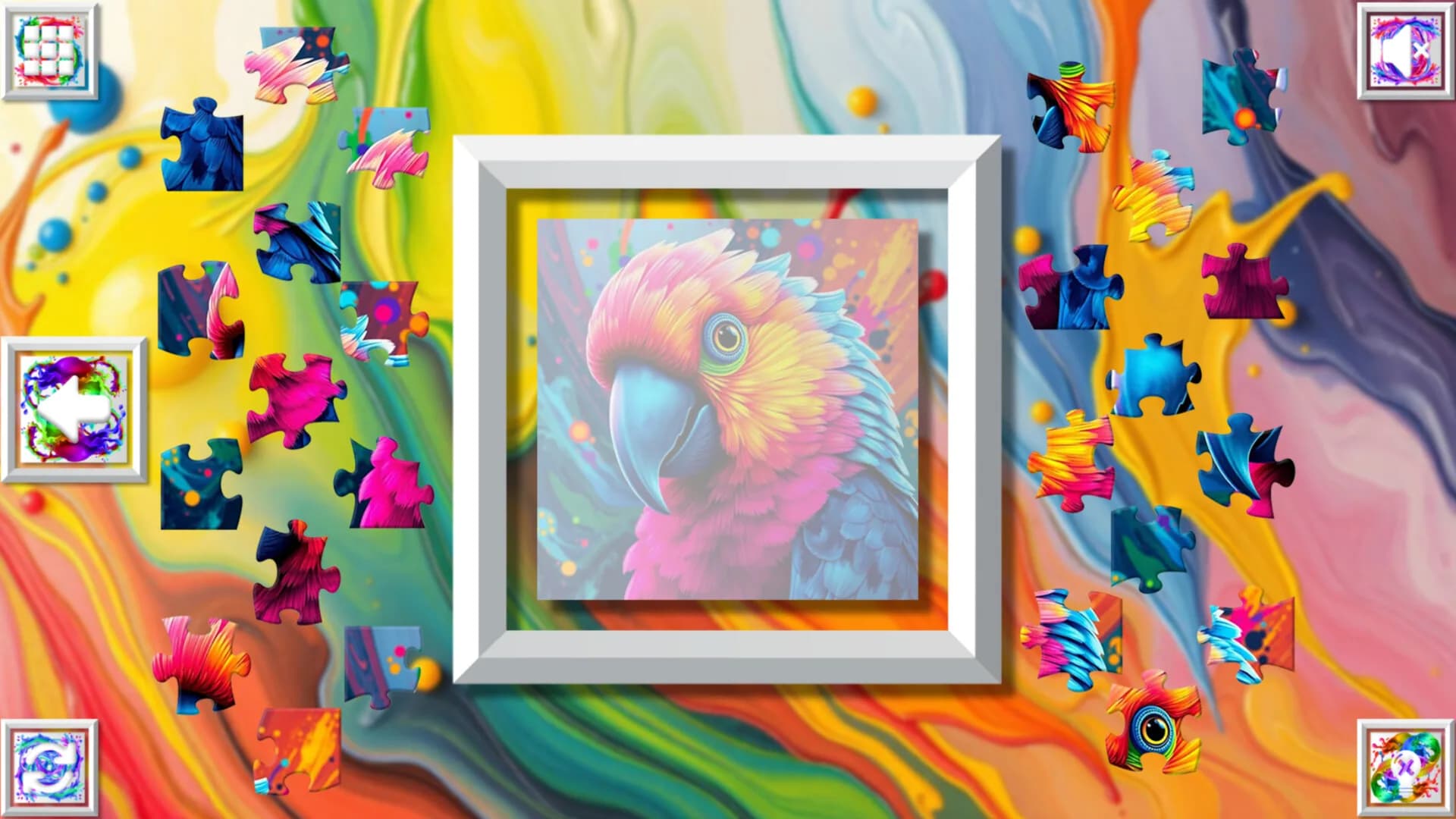 Color Splash: Parrots görsel 4