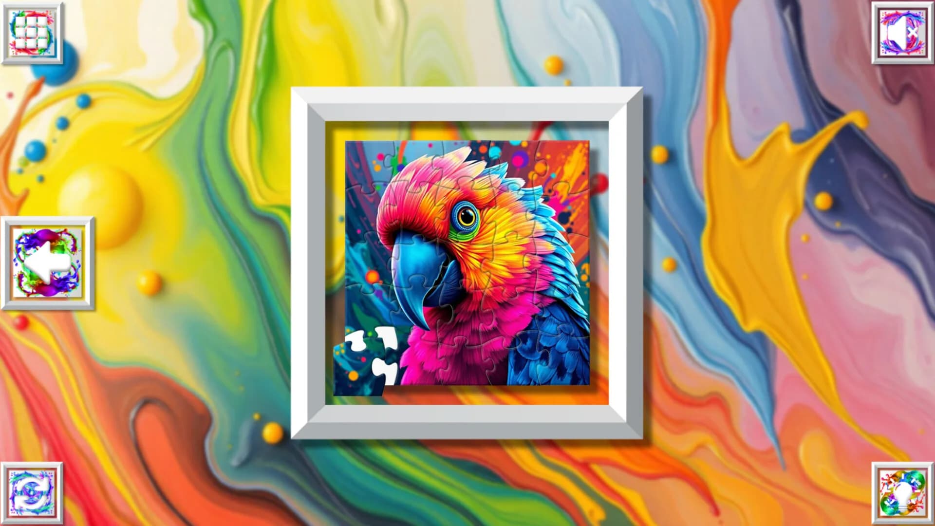 Color Splash: Parrots görsel 5