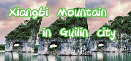 Xiangbi Mountain in Guilin city görsel 1