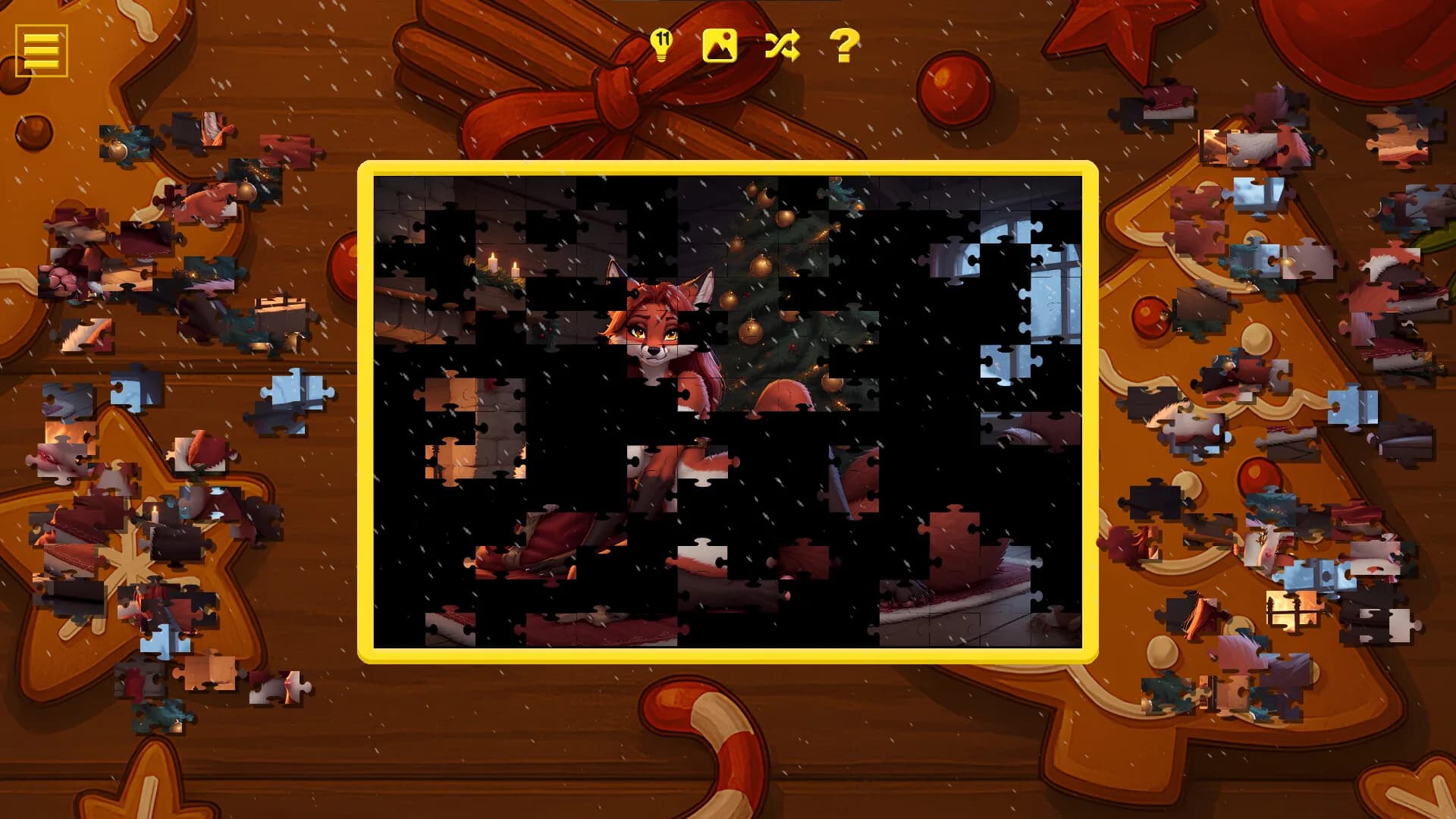 Furry Christmas Temptation – Naughty Jigsaw görsel 14