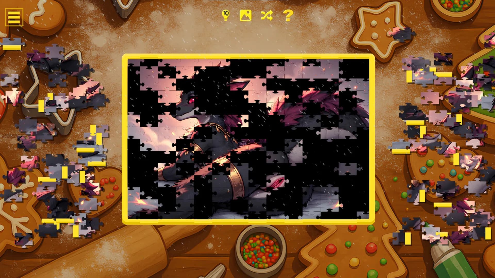Furry Christmas Temptation – Naughty Jigsaw görsel 9