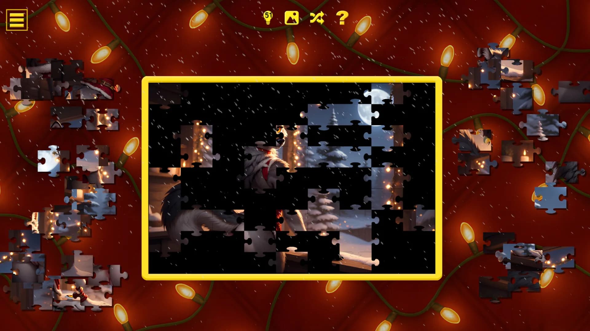 Furry Christmas Temptation – Naughty Jigsaw görsel 10