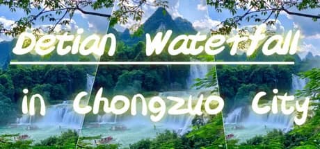 Detian Waterfall in Chongzuo City görsel 1