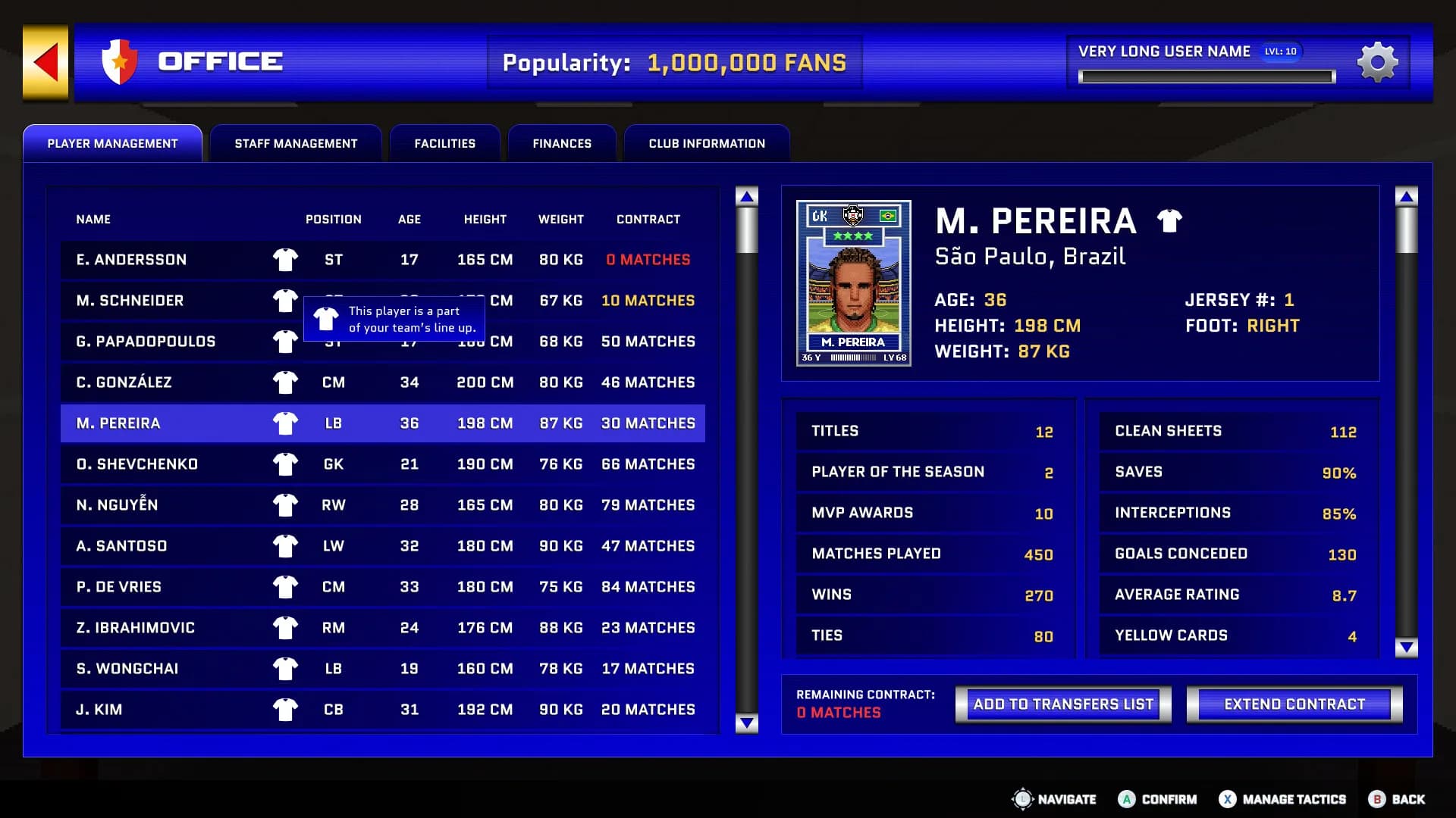 PIX Football Manager görsel 8
