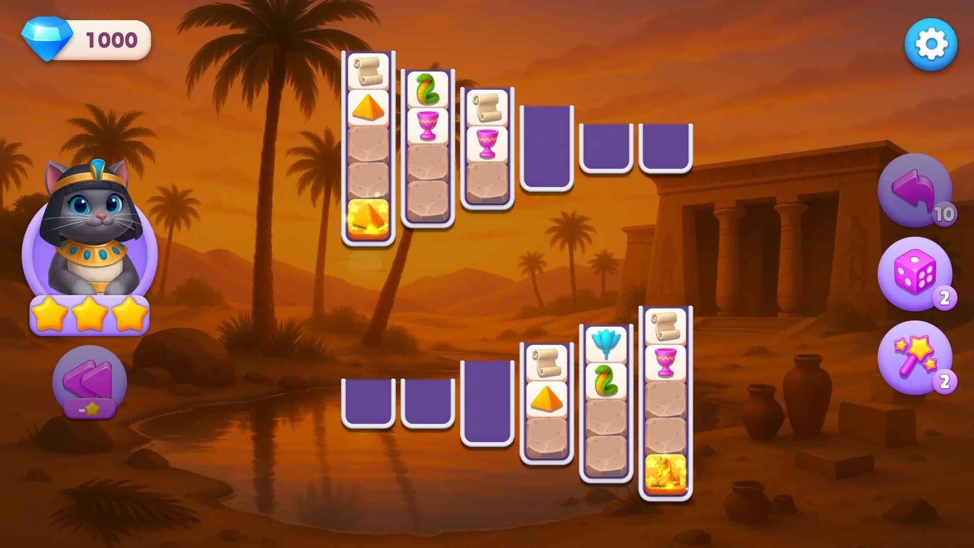 Sort Pawzzle: Paws of Pharaoh görsel 3