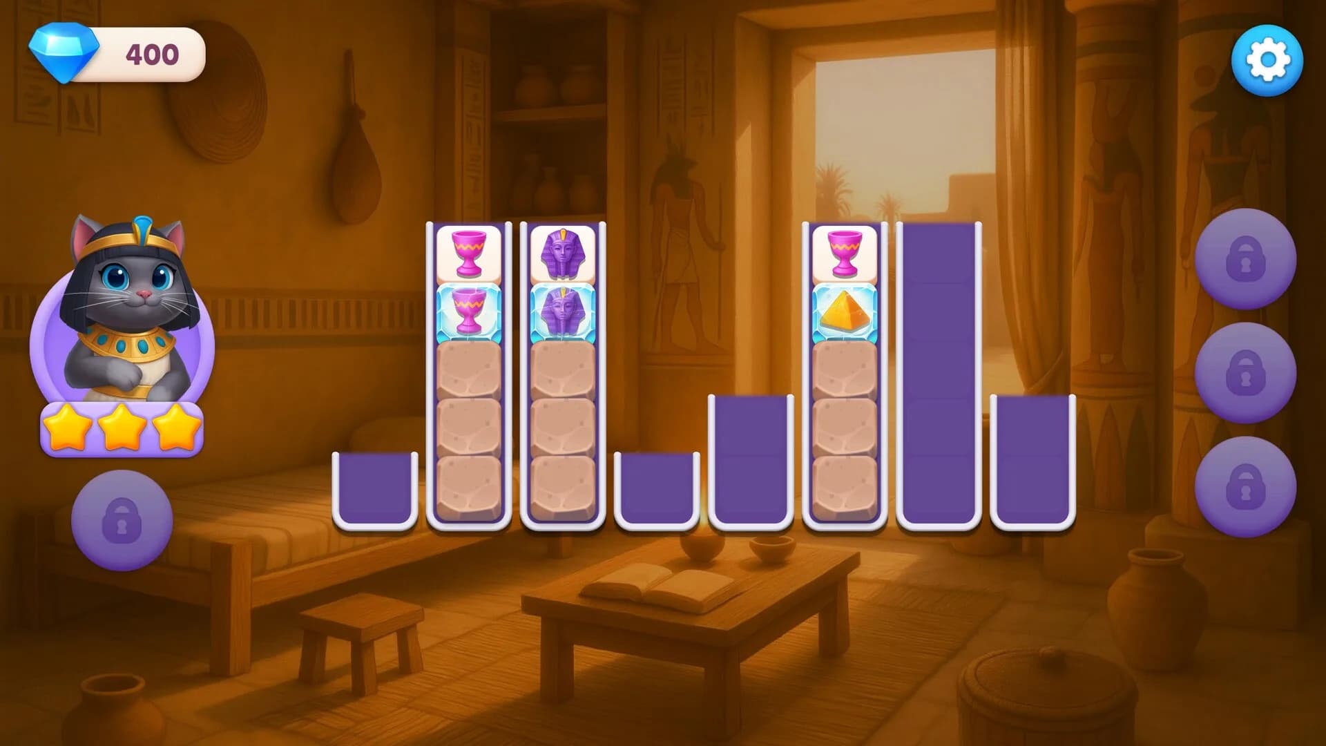 Sort Pawzzle: Paws of Pharaoh görsel 6