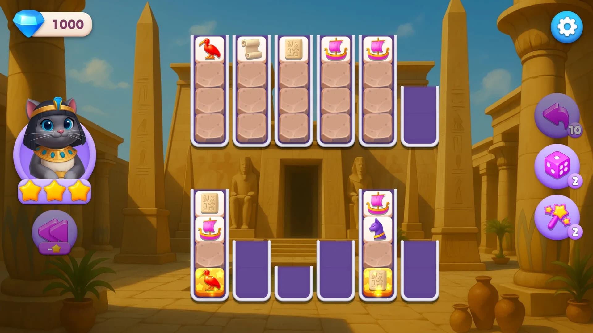 Sort Pawzzle: Paws of Pharaoh görsel 7