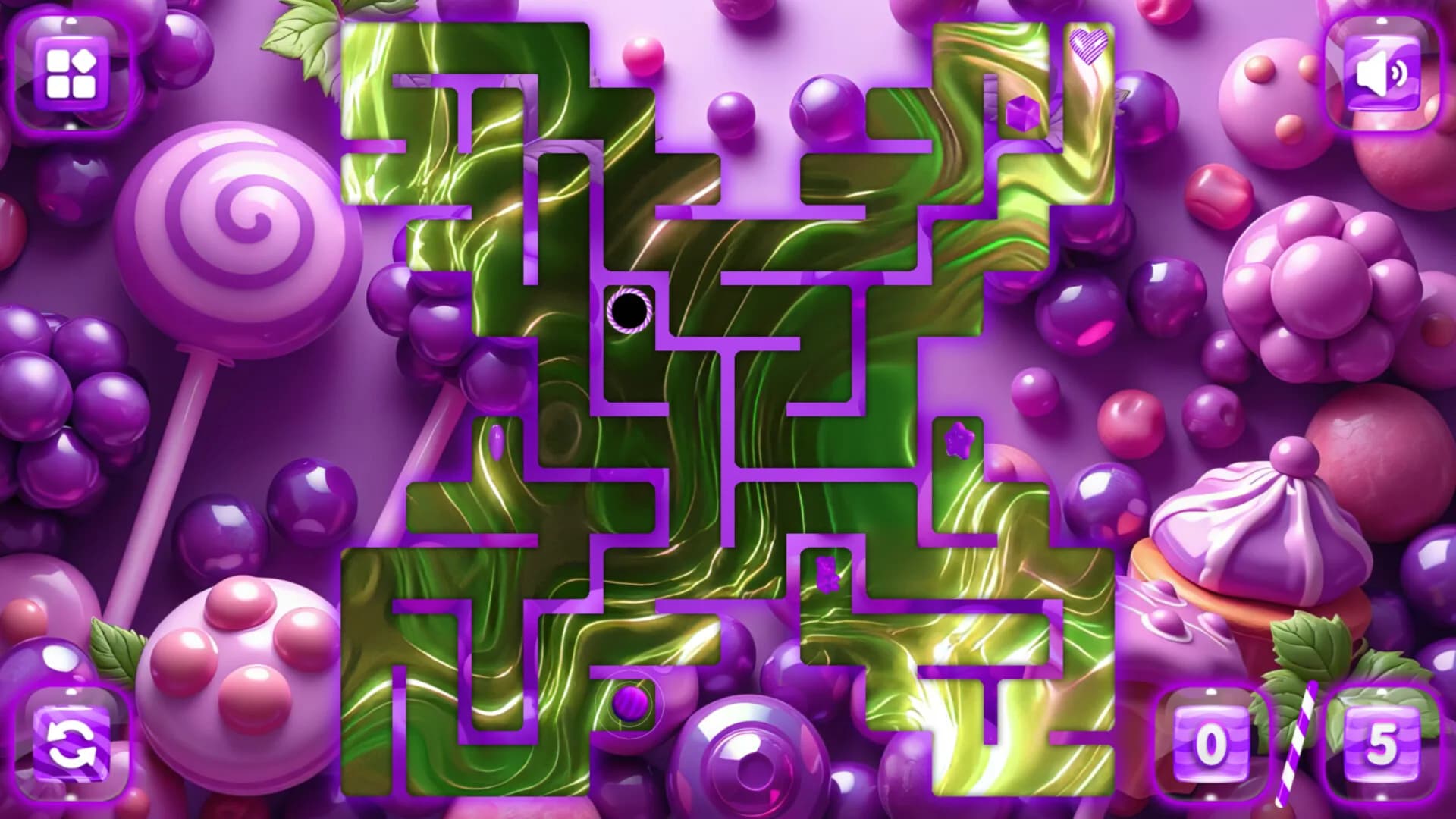 Sweetie Candy Maze: Purple Grape görsel 2