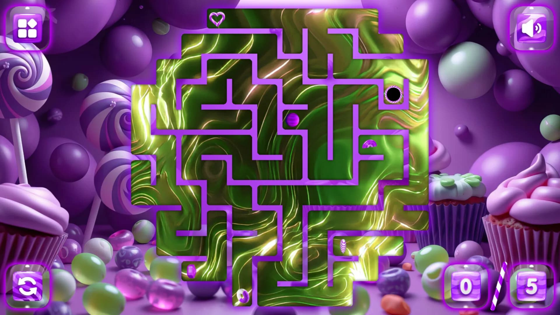 Sweetie Candy Maze: Purple Grape görsel 4