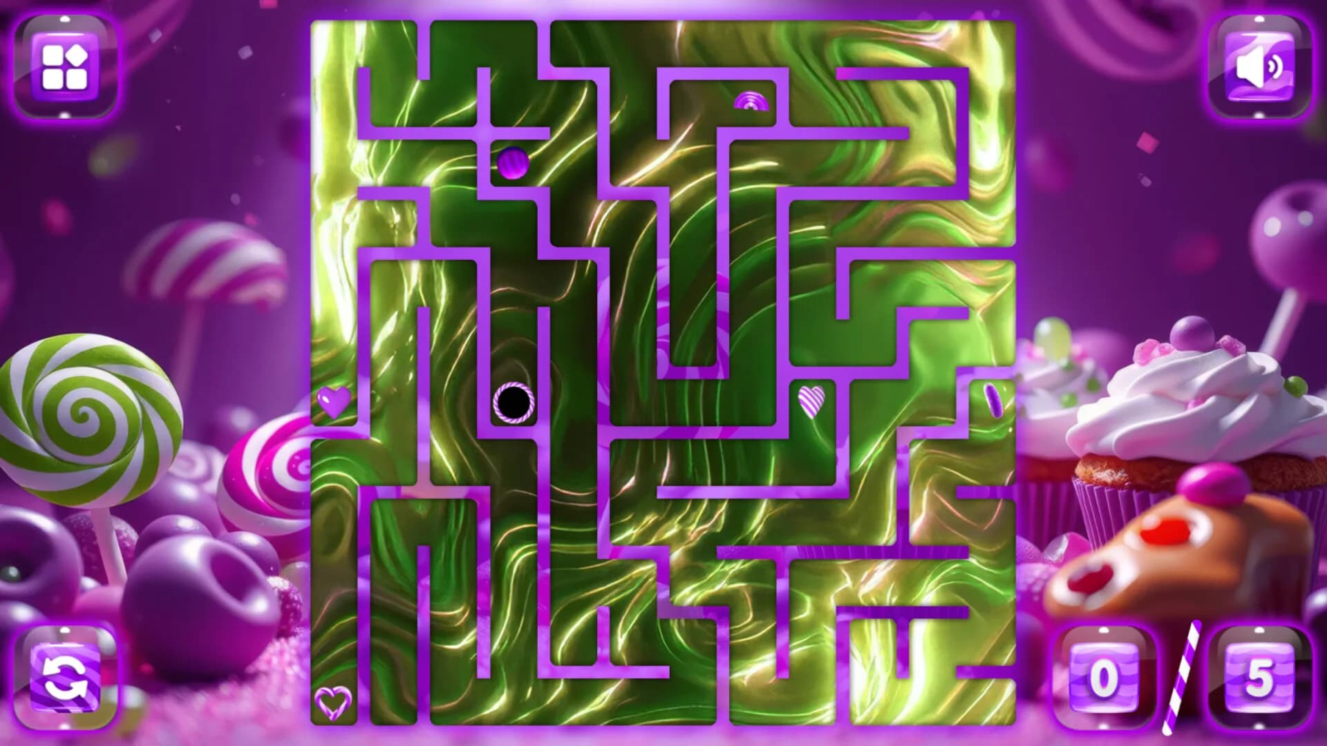 Sweetie Candy Maze: Purple Grape görsel 6