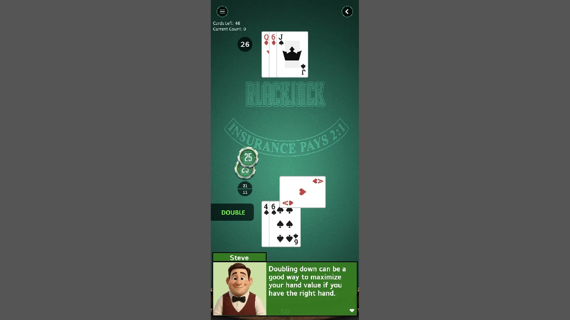 Steve's Blackjack Trainer Pro görsel 4