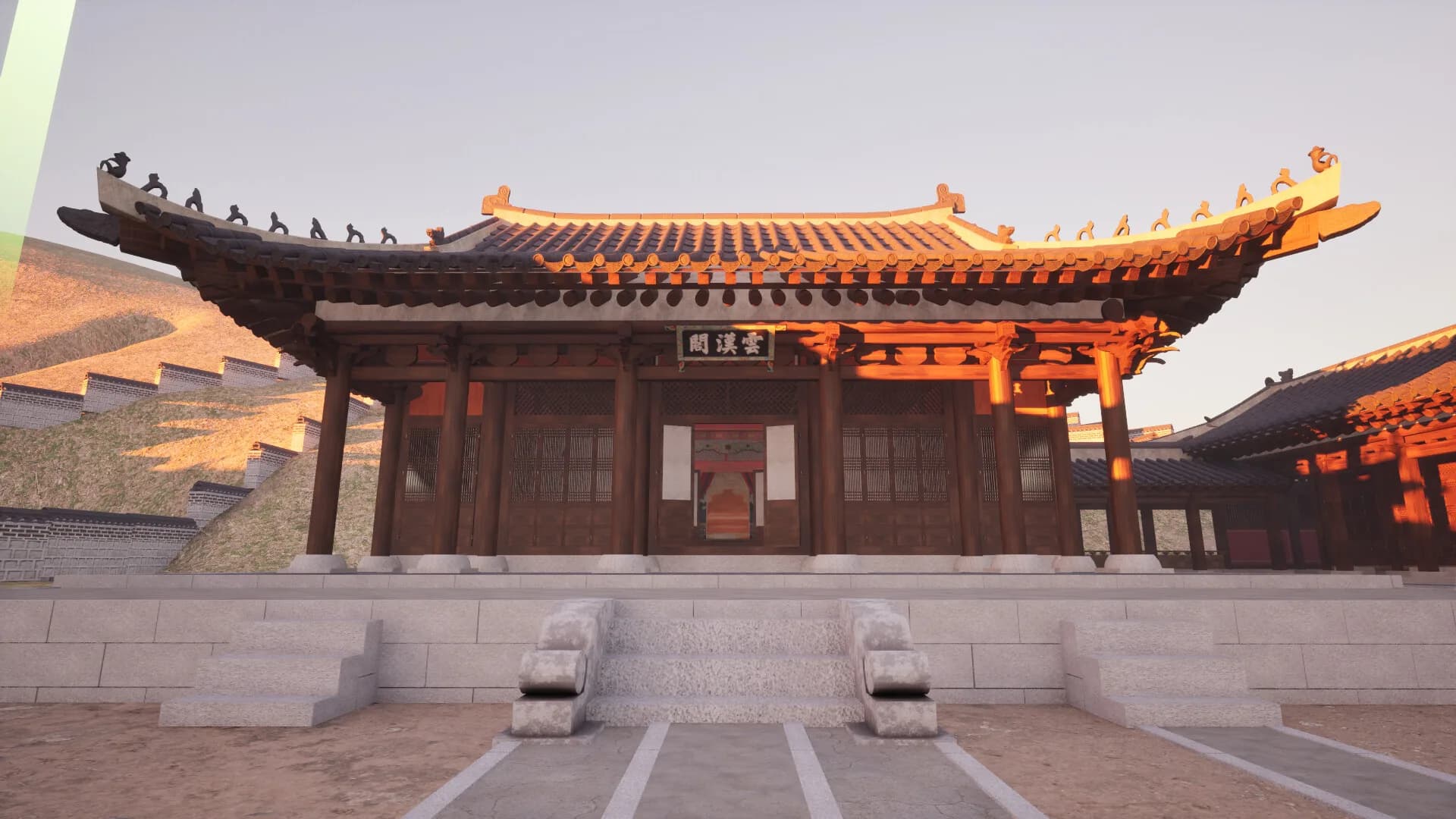 A walk in Hwaseong Temporary Palace at night görsel 4