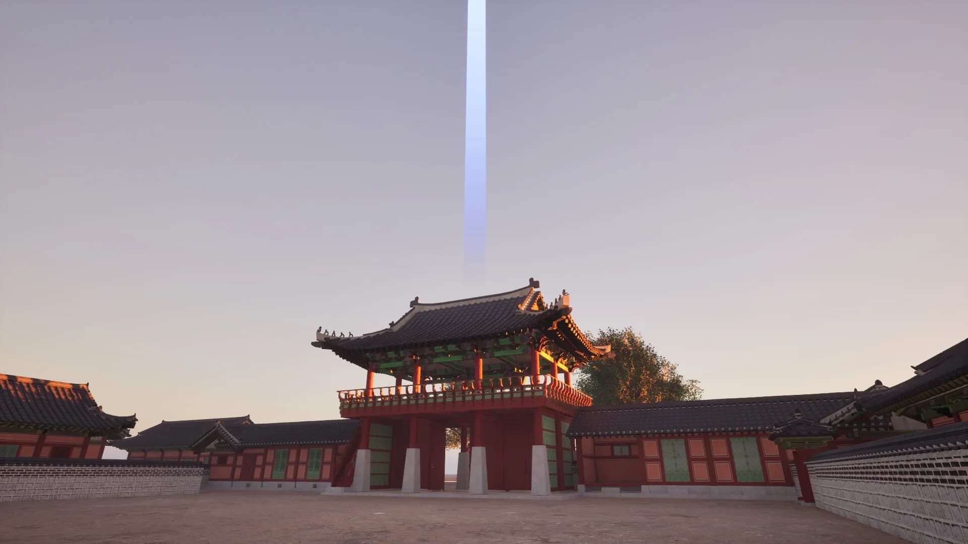 A walk in Hwaseong Temporary Palace at night görsel 6