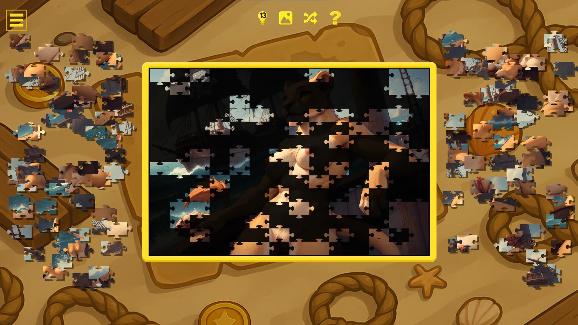 Furry Pirate Jigsaw görsel 6