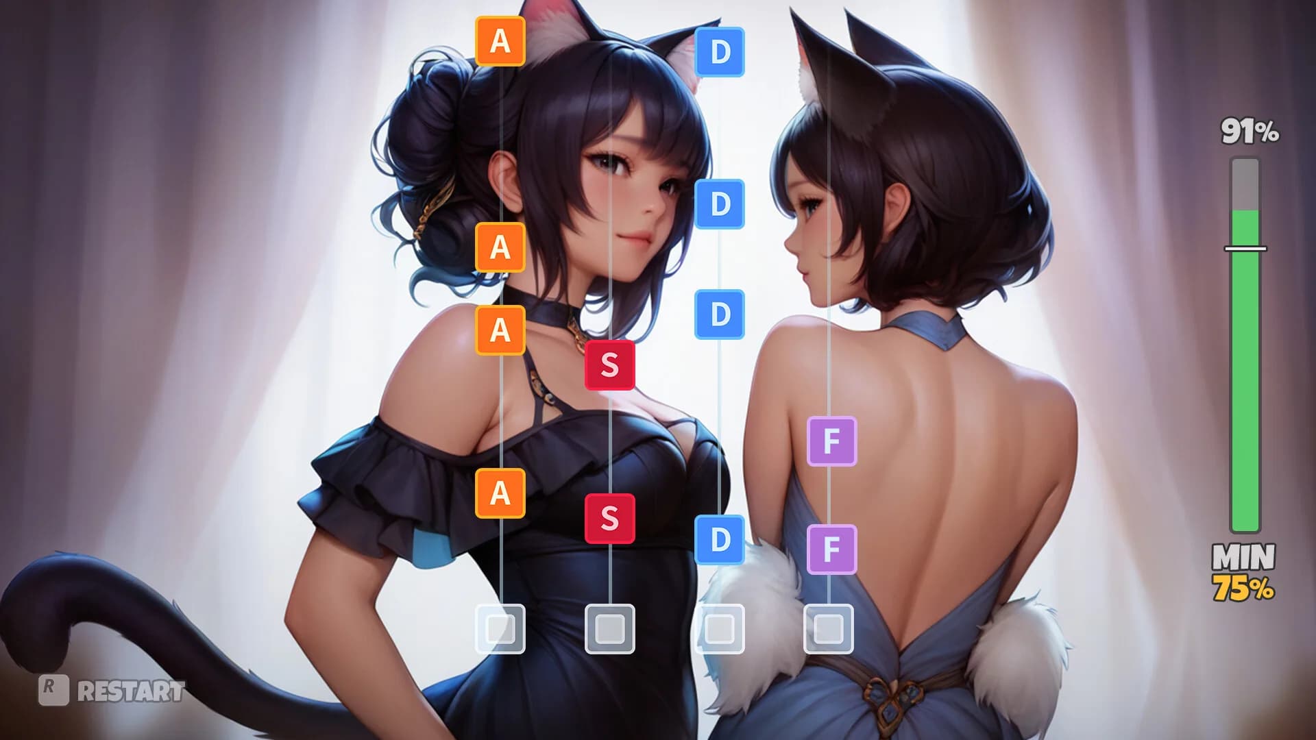 Catgirls Rhythm Game görsel 7