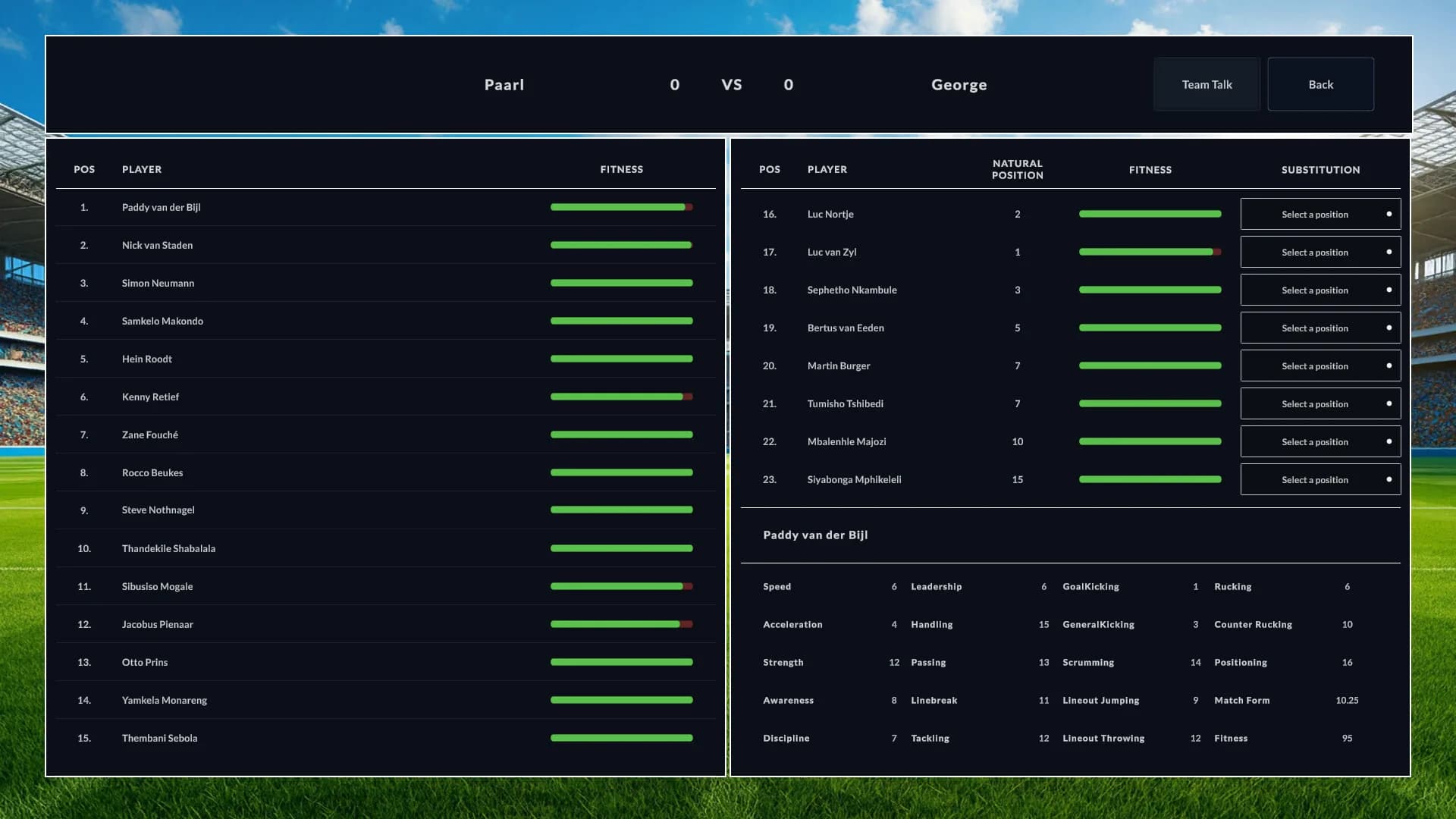 Rugby Career Manager görsel 3