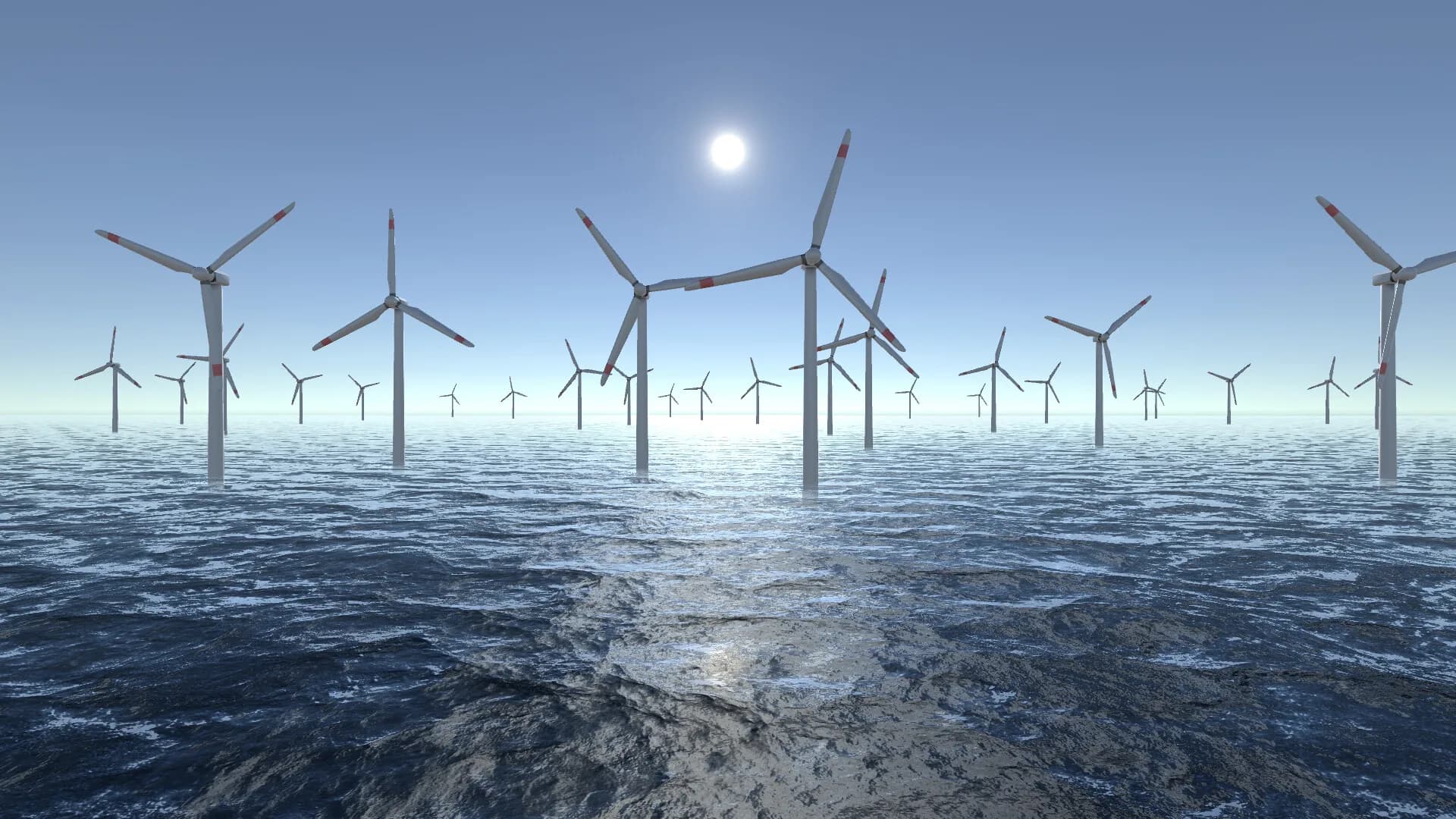Wind Turbines Ocean Meditation görsel 2