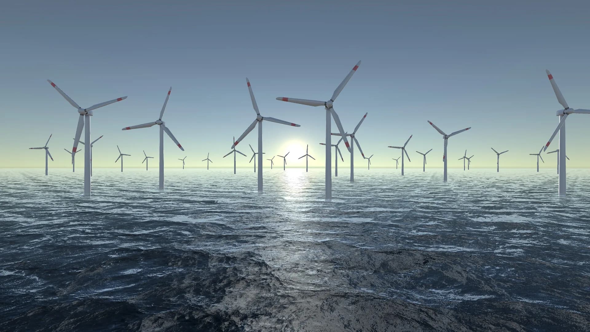 Wind Turbines Ocean Meditation görsel 3