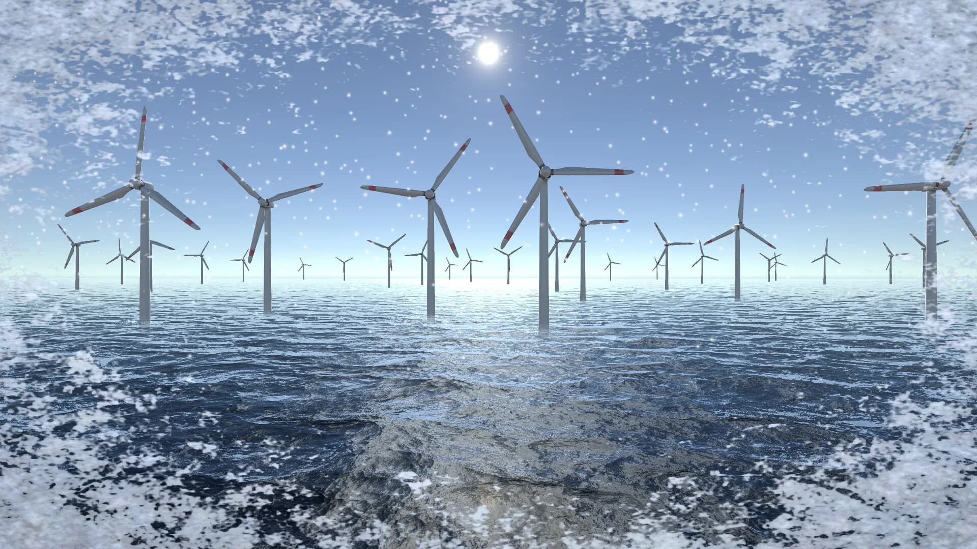 Wind Turbines Ocean Meditation görsel 4