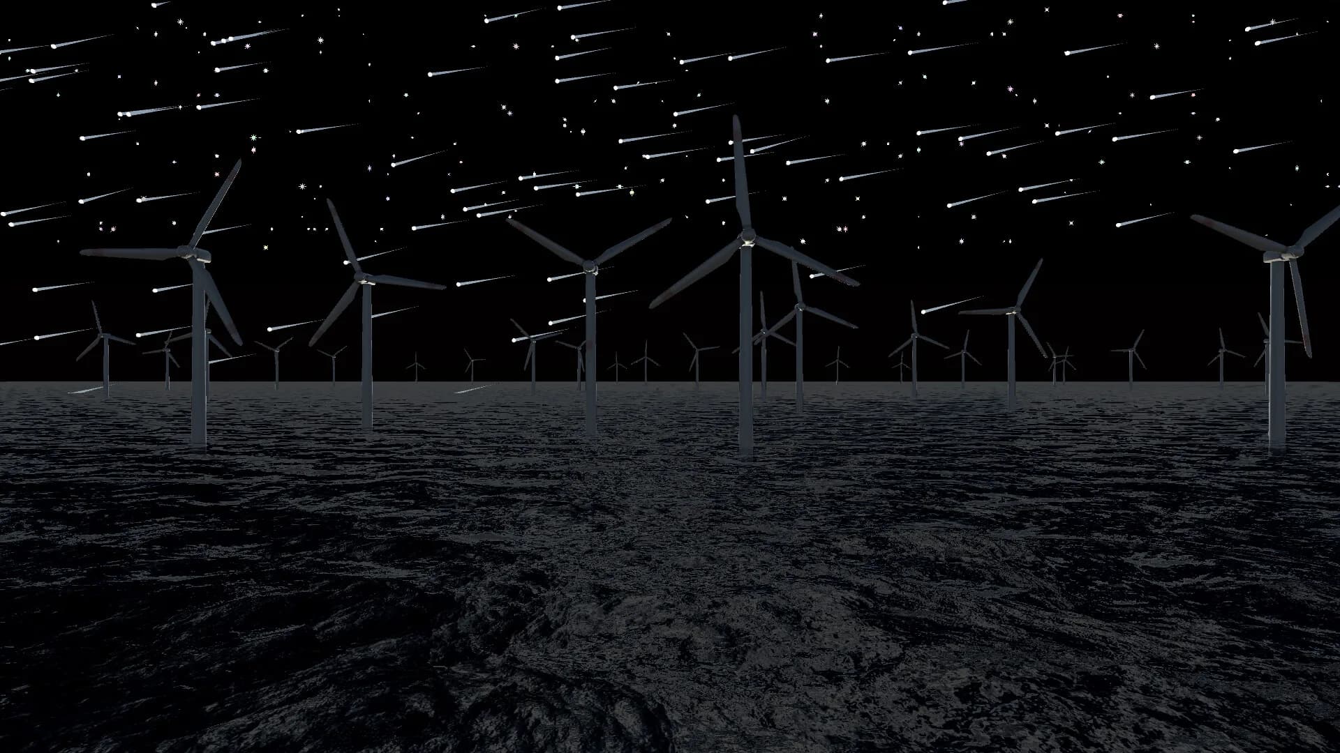 Wind Turbines Ocean Meditation görsel 5