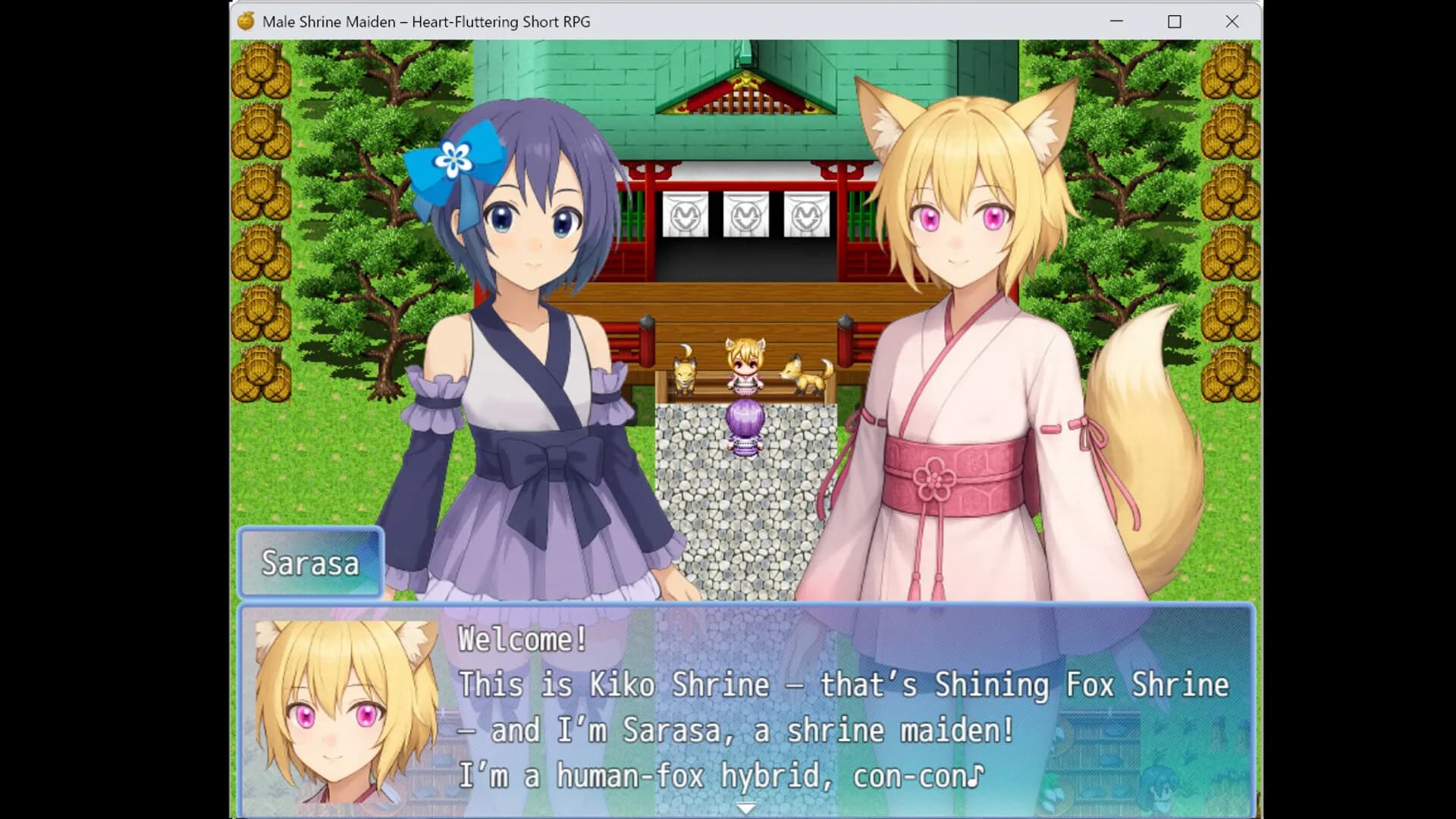 Male Shrine Maiden Heart-Fluttering Short RPG görsel 3