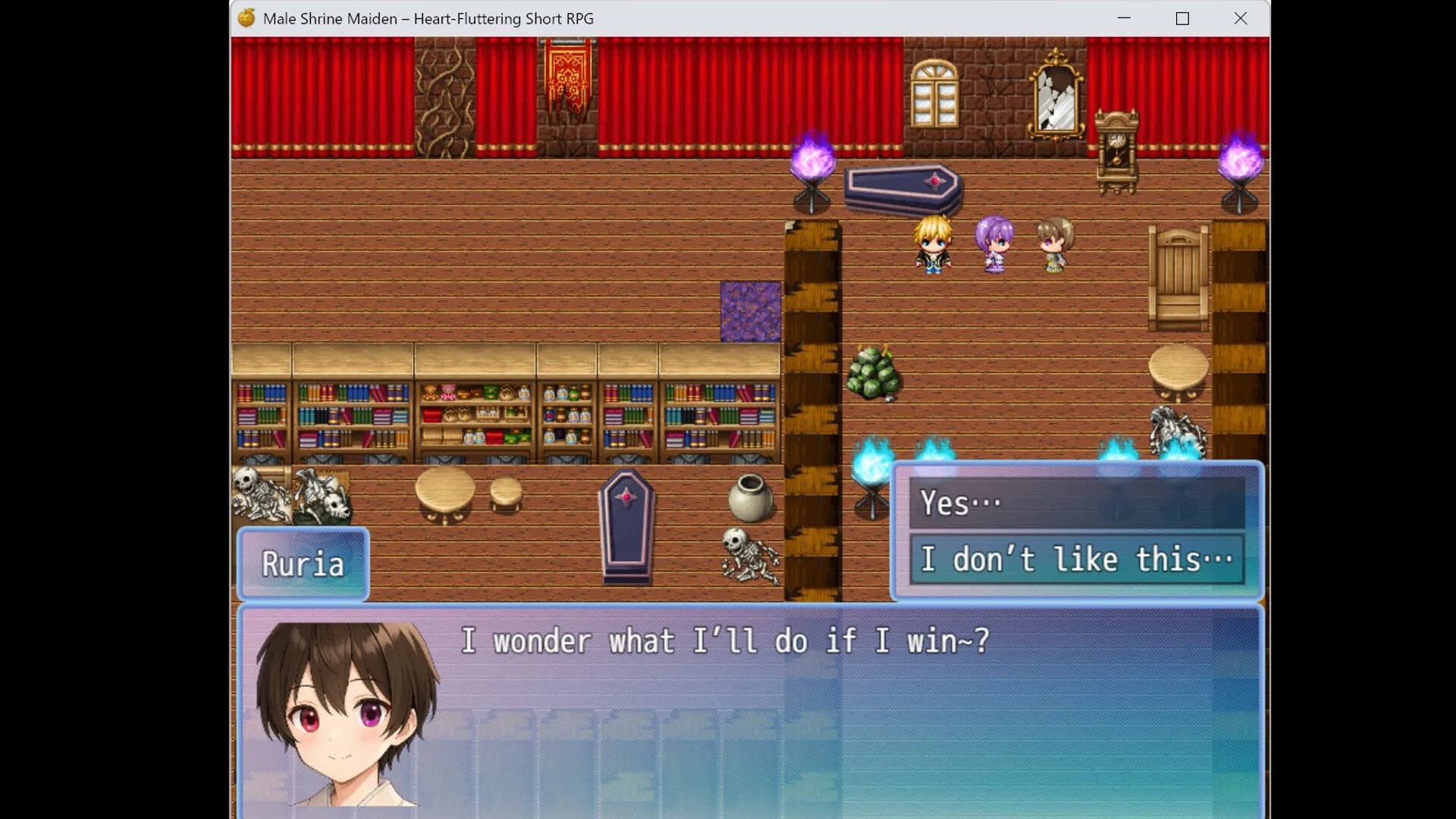 Male Shrine Maiden Heart-Fluttering Short RPG görsel 6