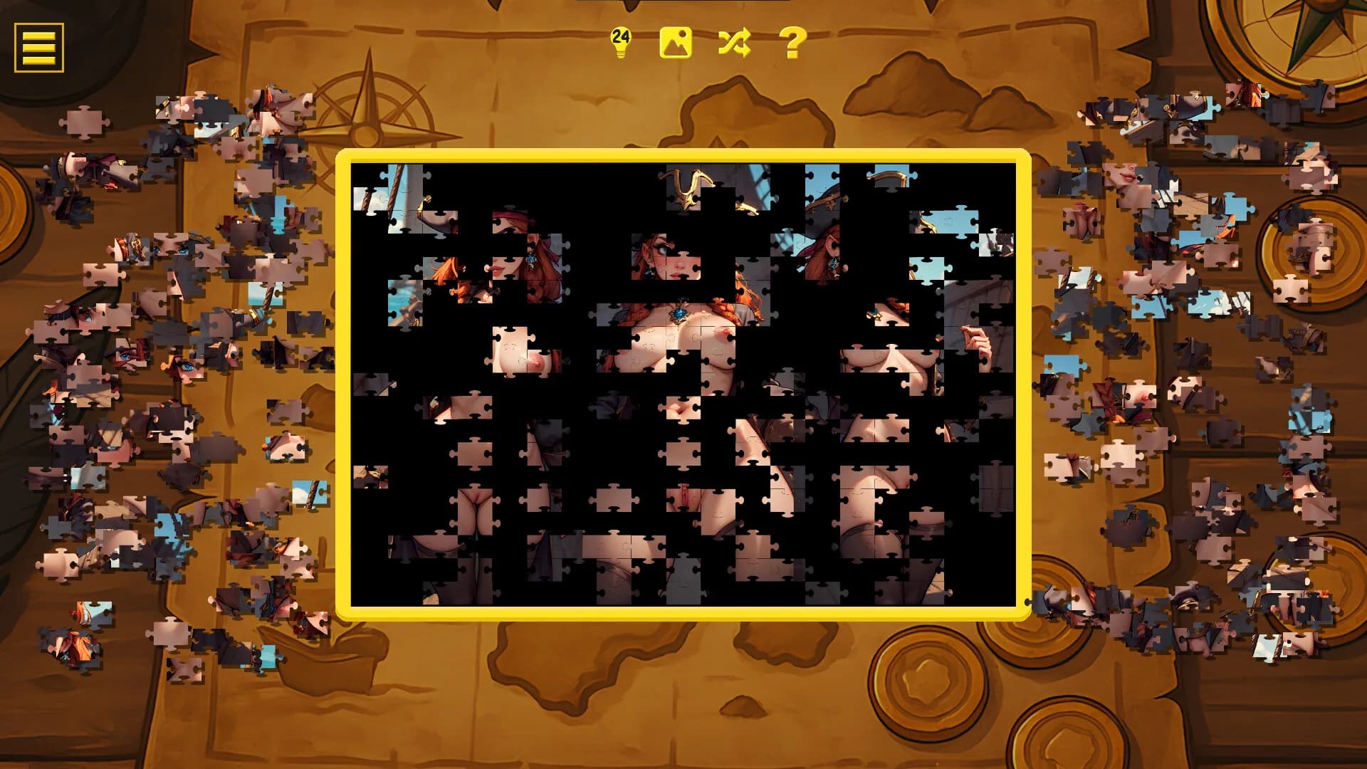 Pirate Temptation - Naughty Jigsaw görsel 5