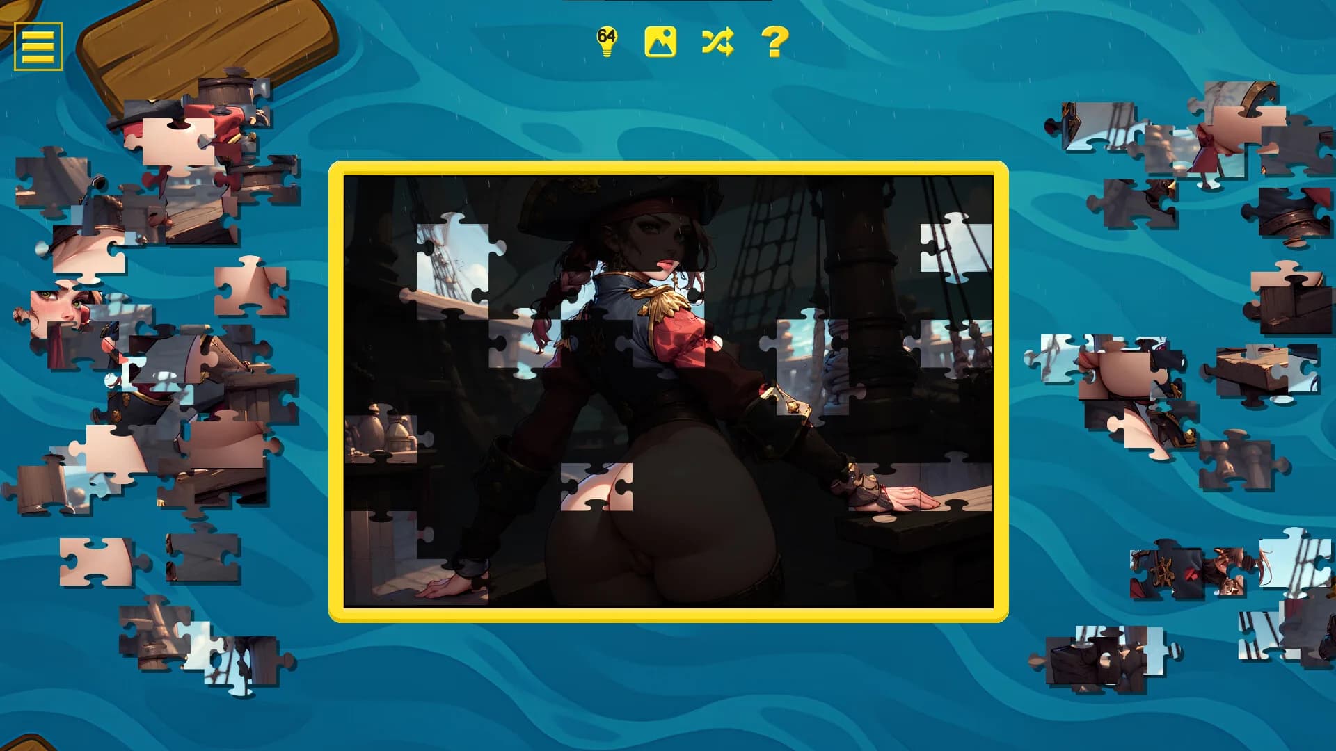 Pirate Temptation - Naughty Jigsaw görsel 6
