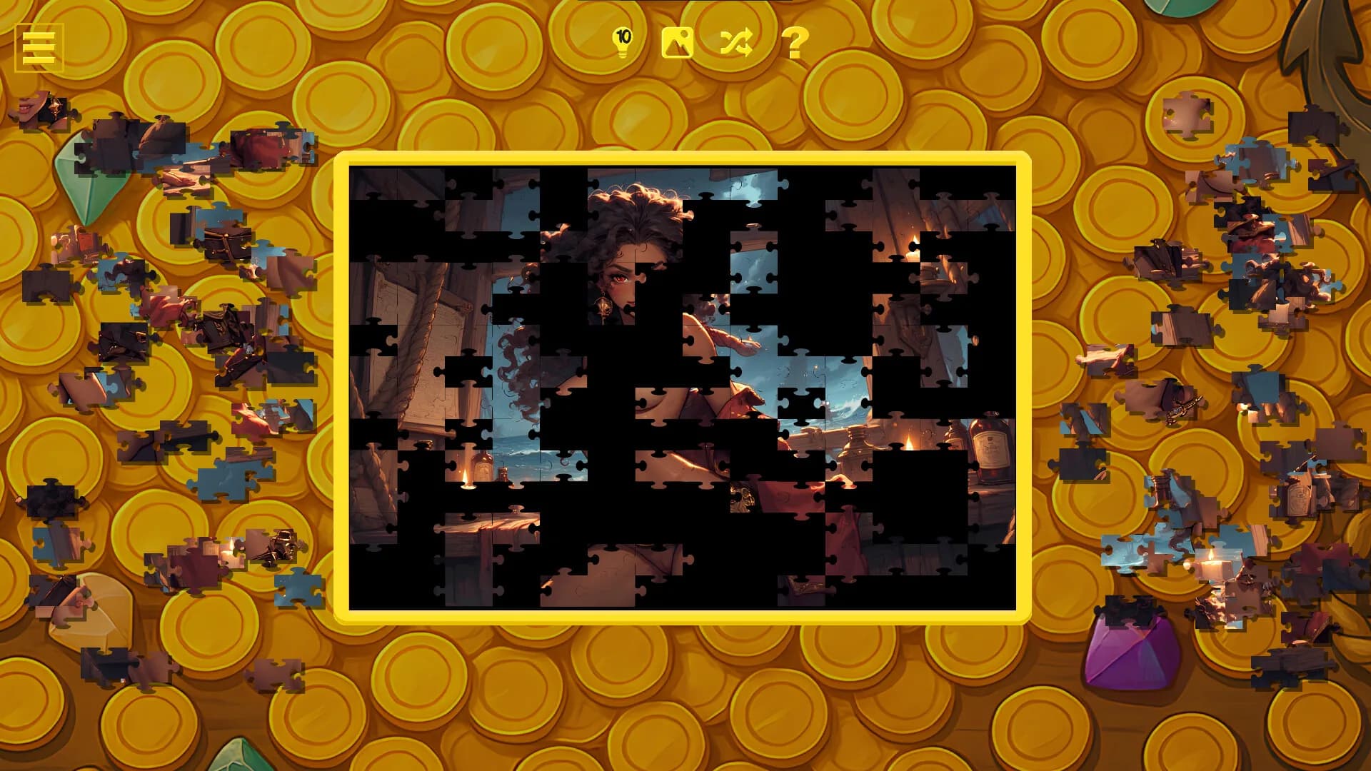 Pirate Temptation - Naughty Jigsaw görsel 7