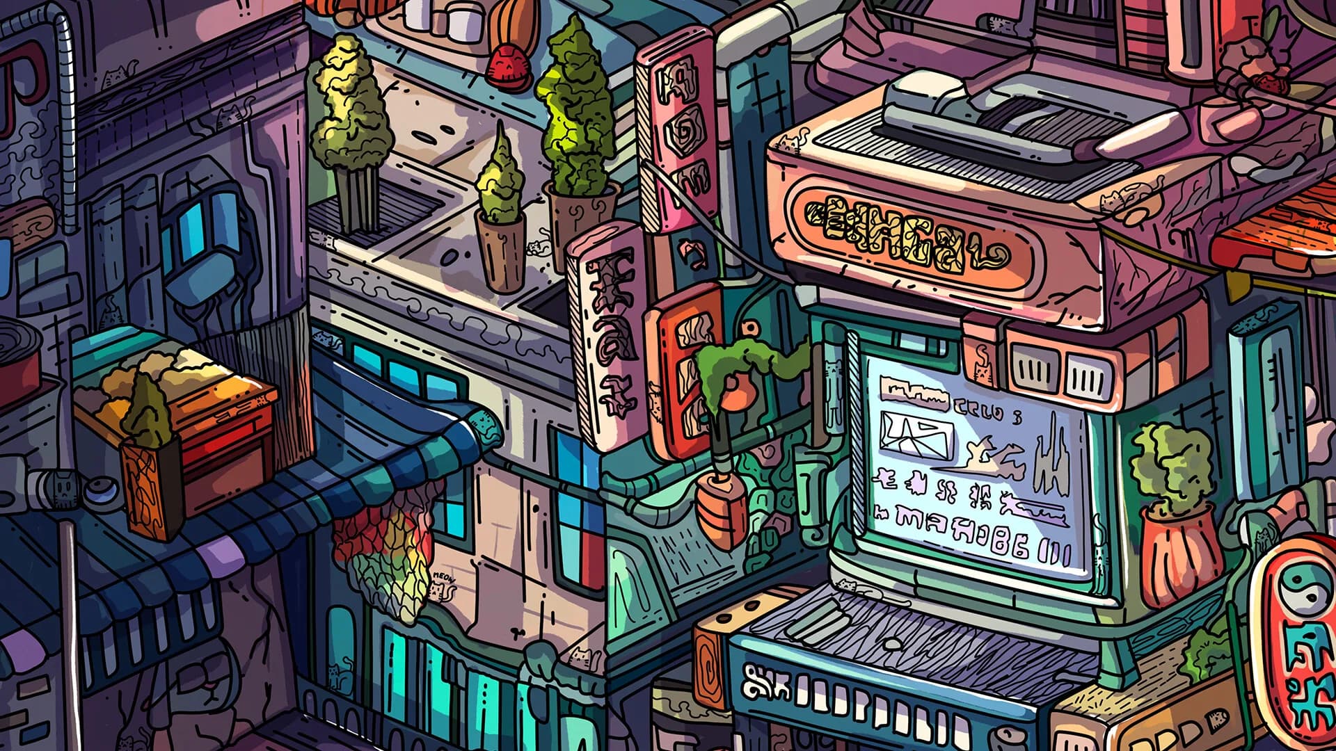 100 Cyberpunk Cats görsel 4