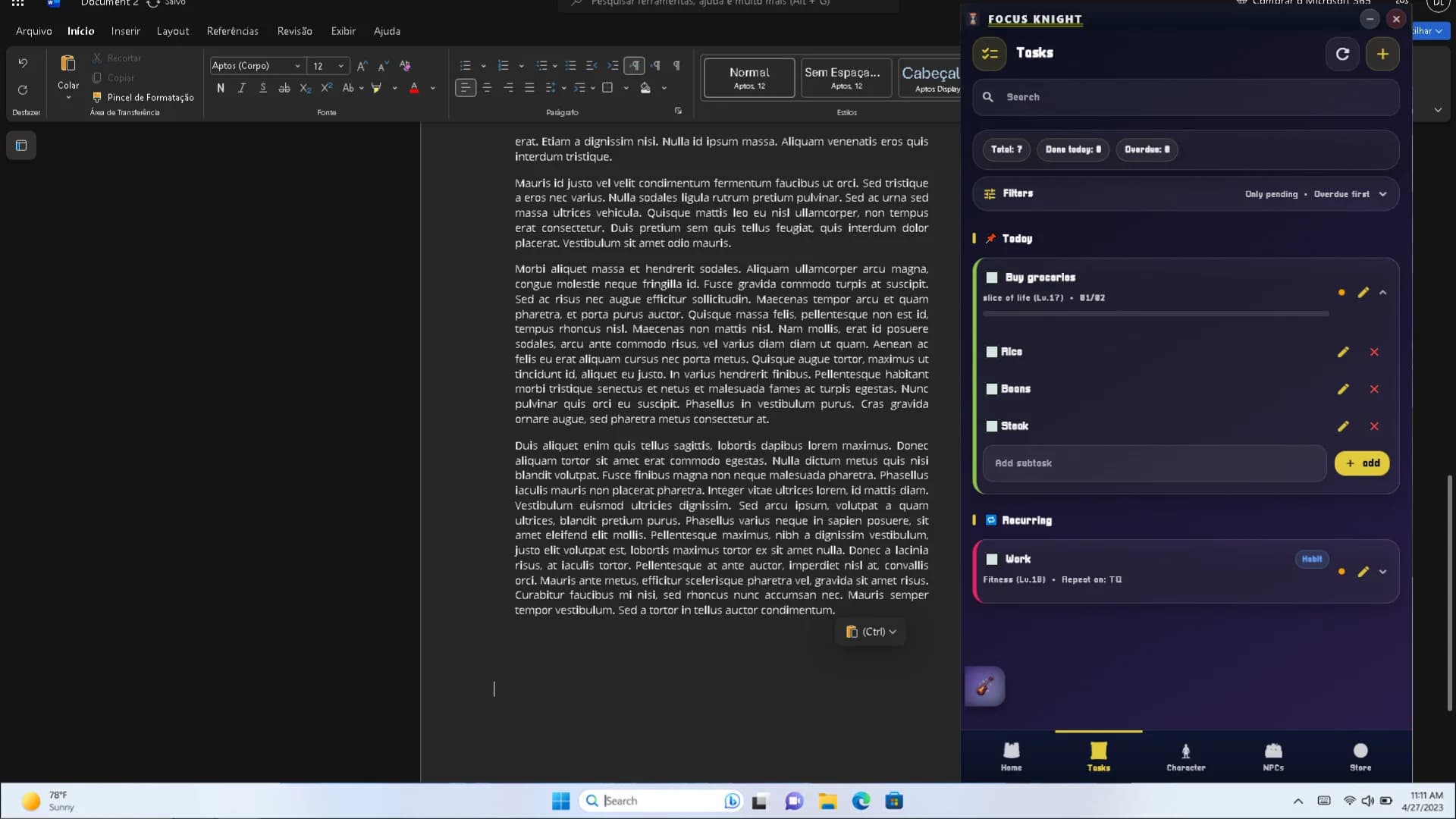 Focus Knight: Productivity RPG görsel 7