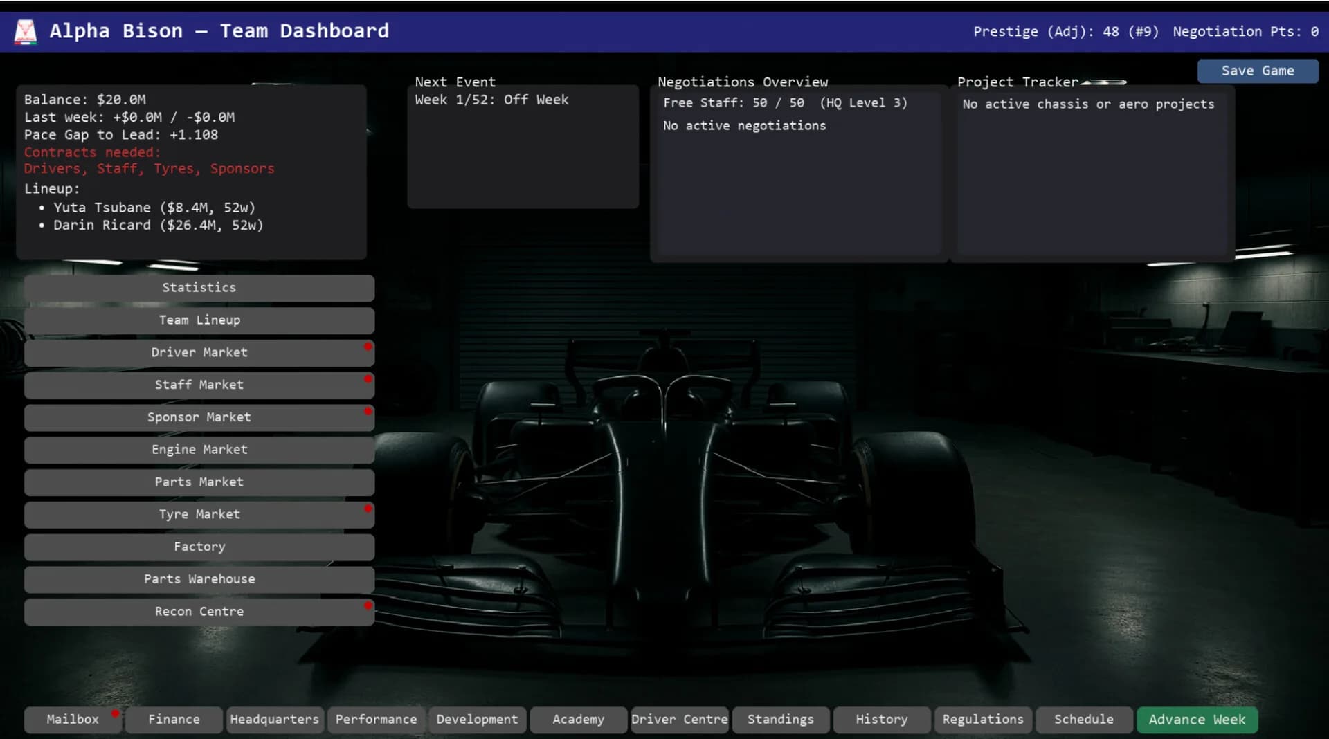 Team Principal: A Racing Manager görsel 10