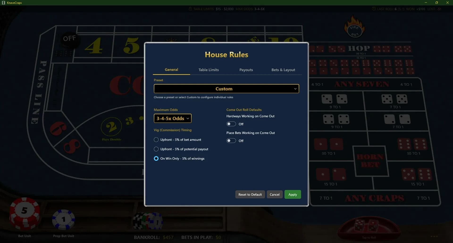 Knave Craps görsel 7