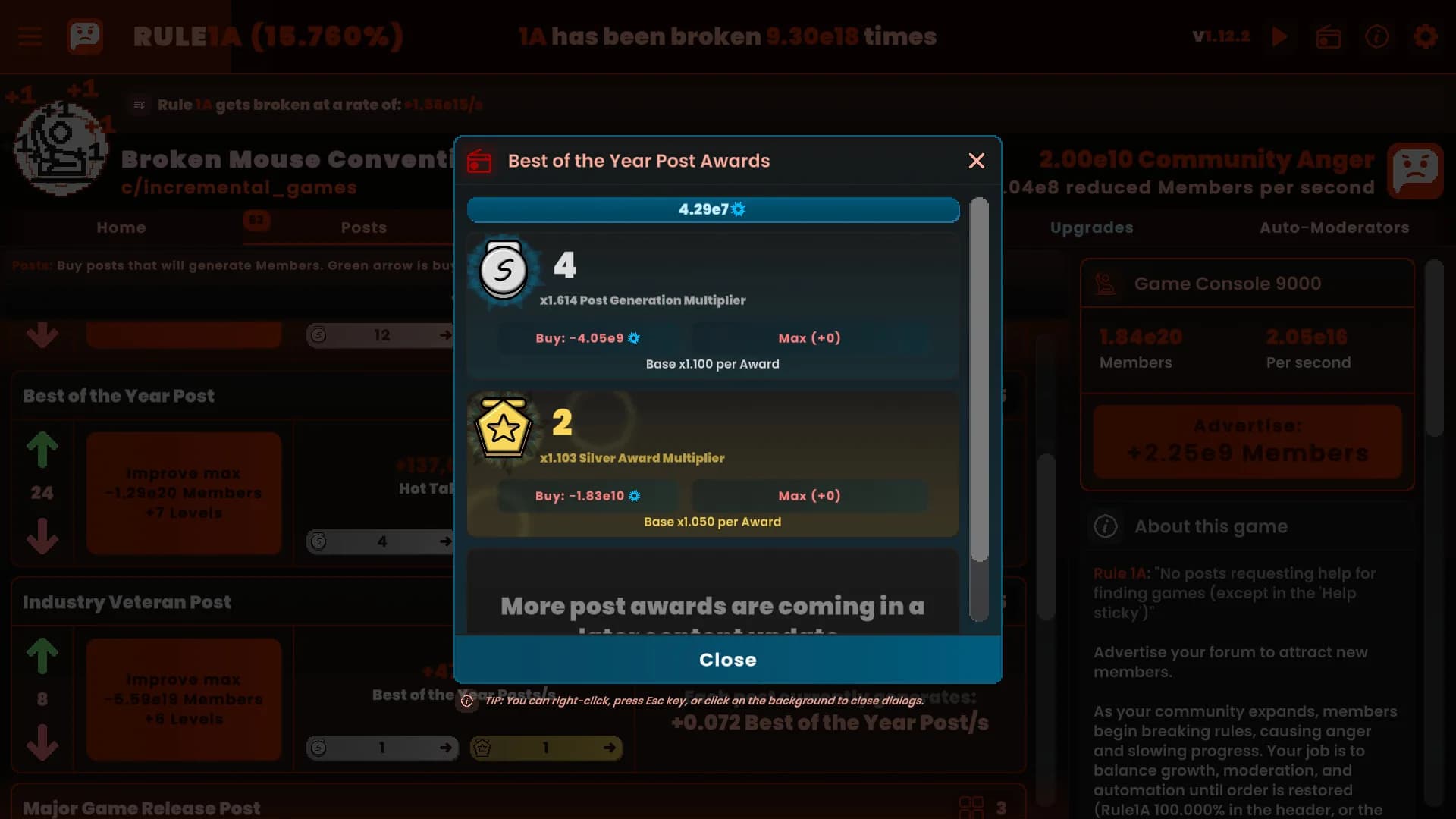 Rule1A Incremental: Idle Forum görsel 8