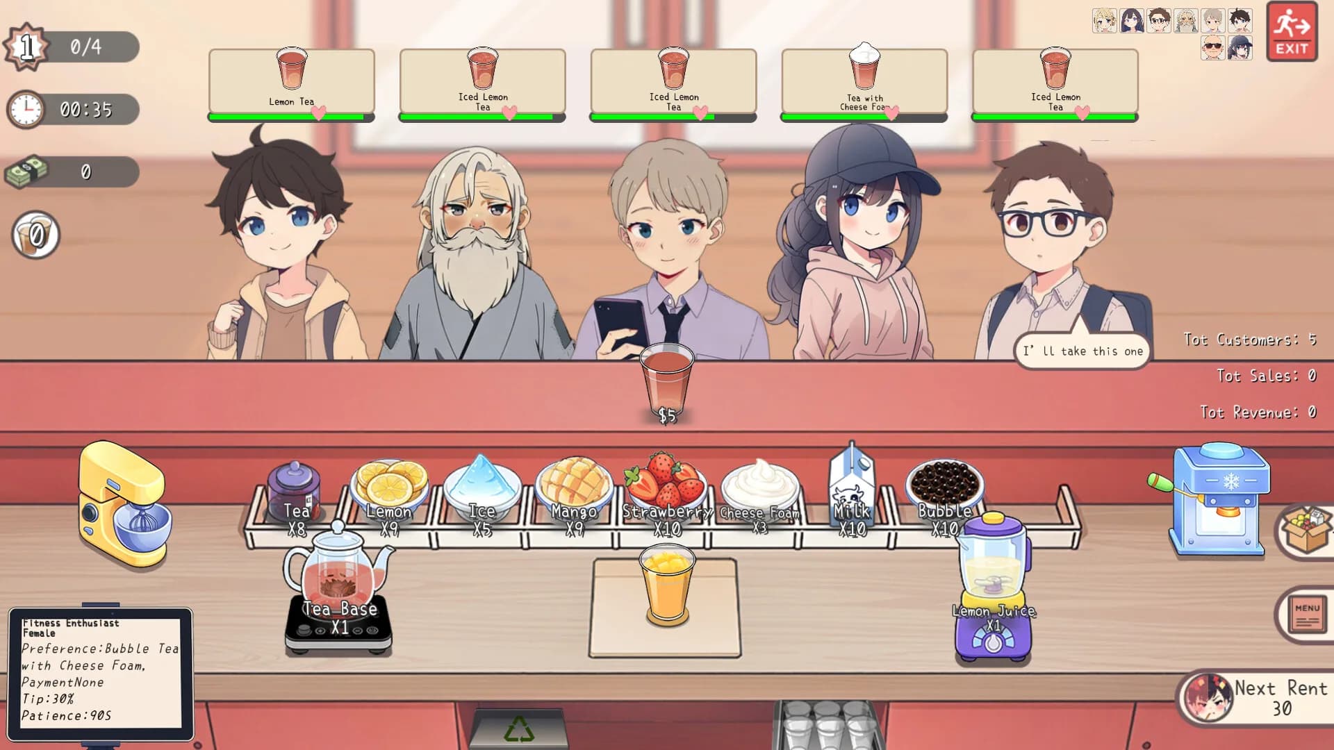 幸运奶茶店 görsel 8