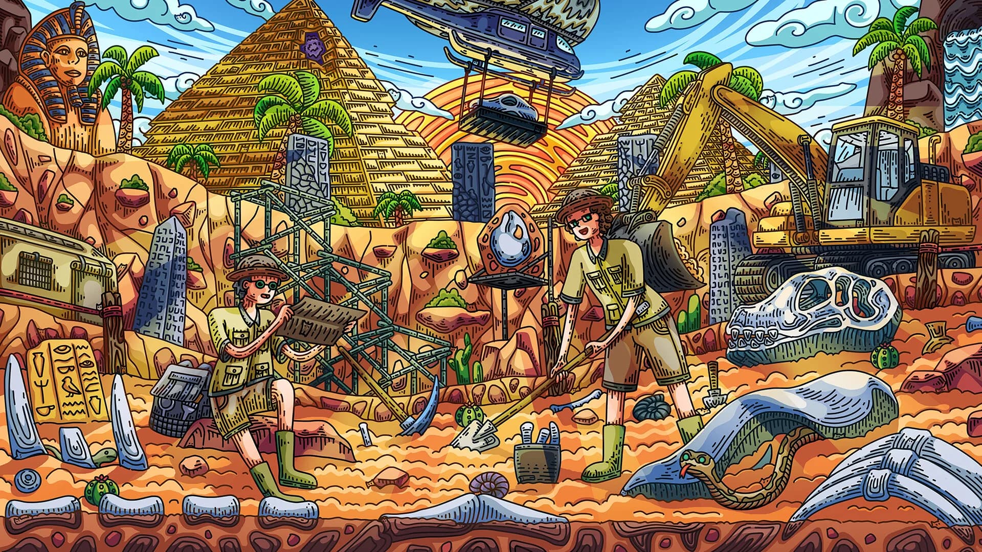 100 Archeology Cats görsel 2