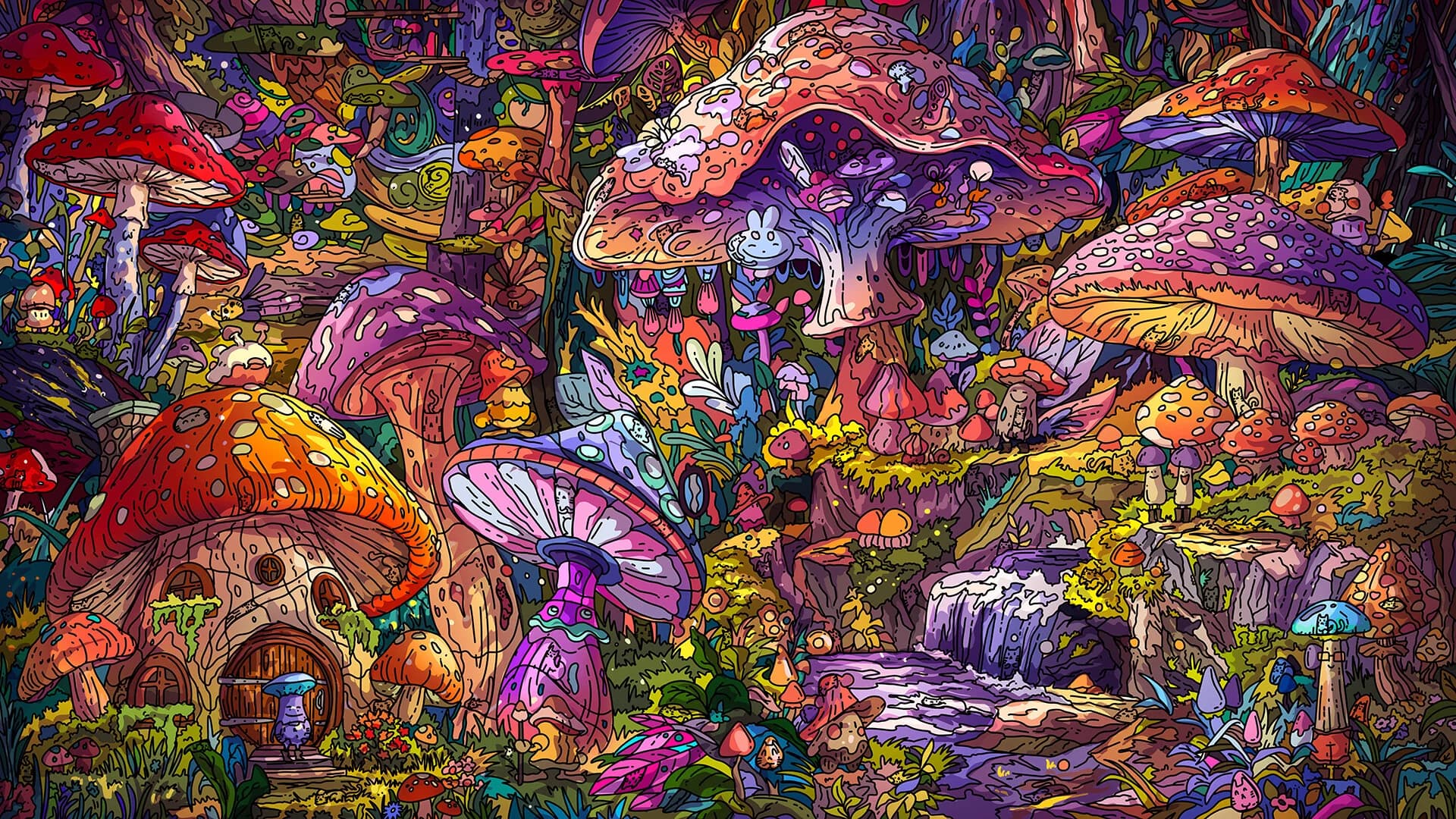 100 Mushroom Cats görsel 2