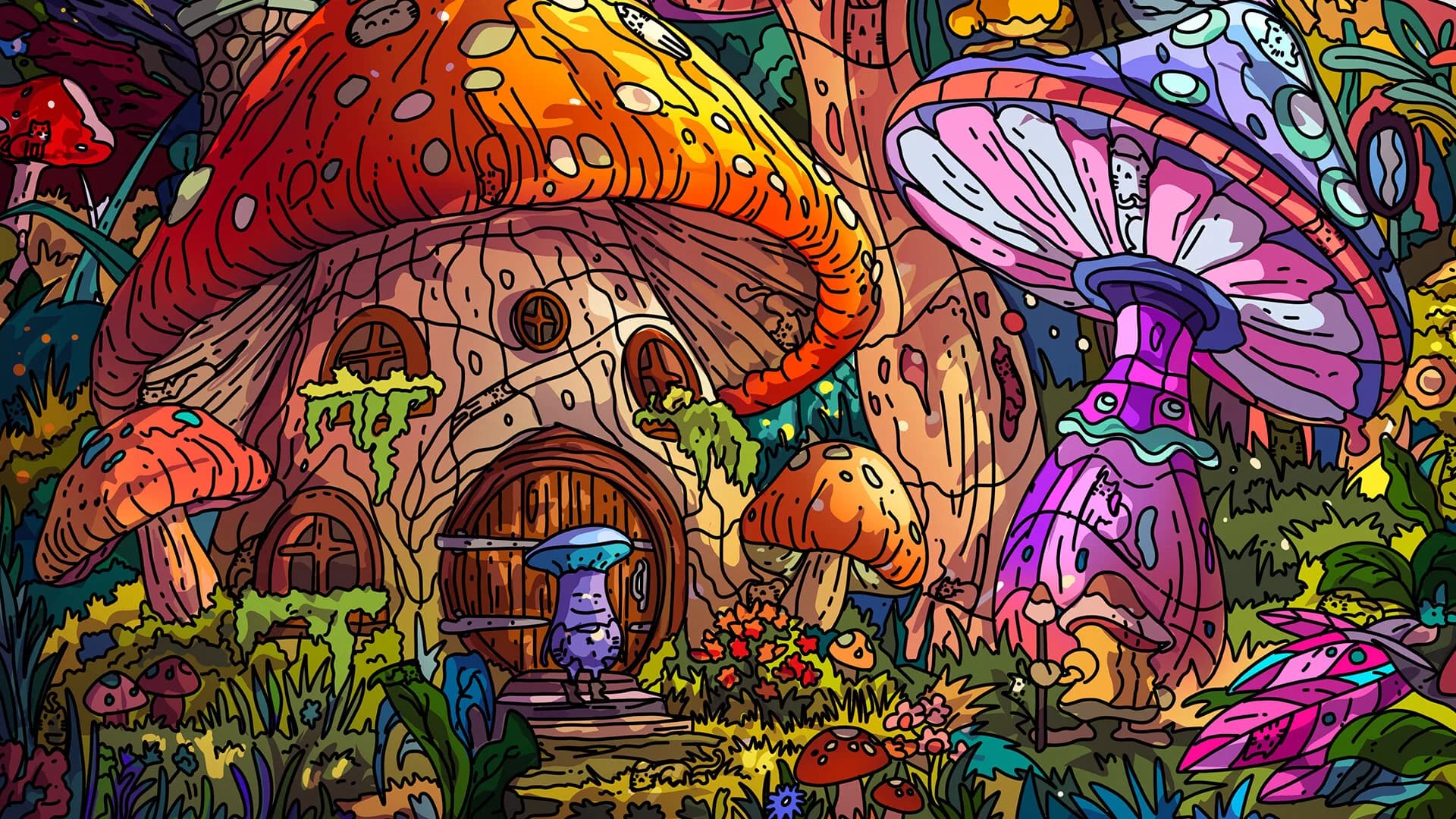 100 Mushroom Cats görsel 3