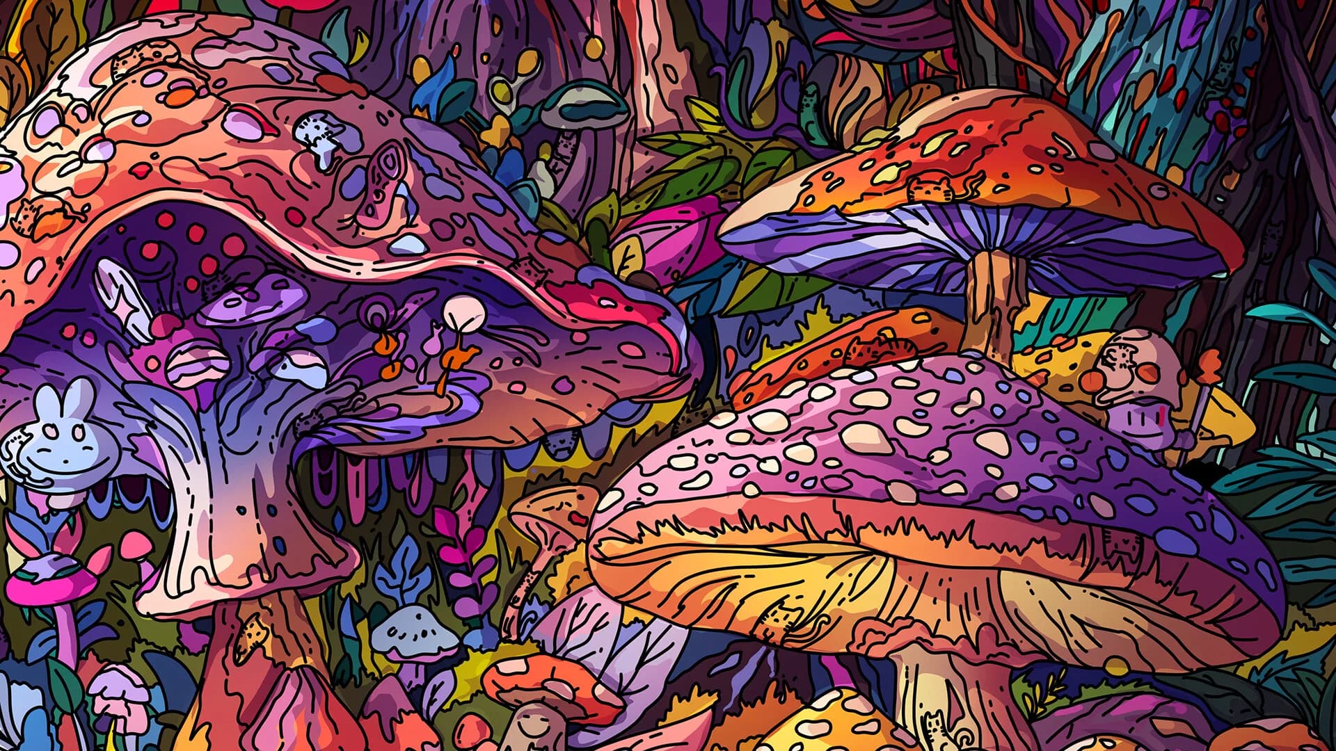 100 Mushroom Cats görsel 4