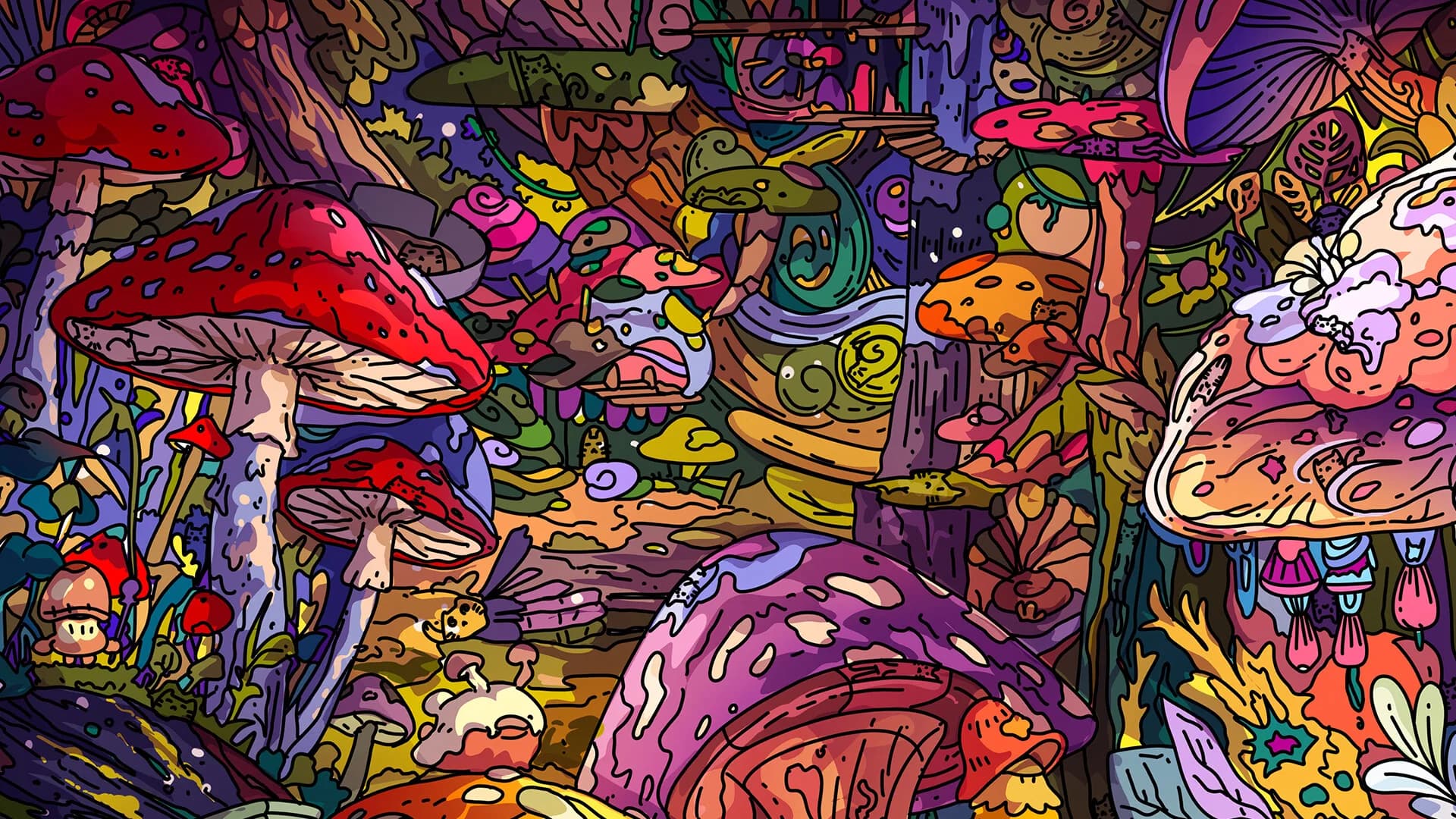 100 Mushroom Cats görsel 5