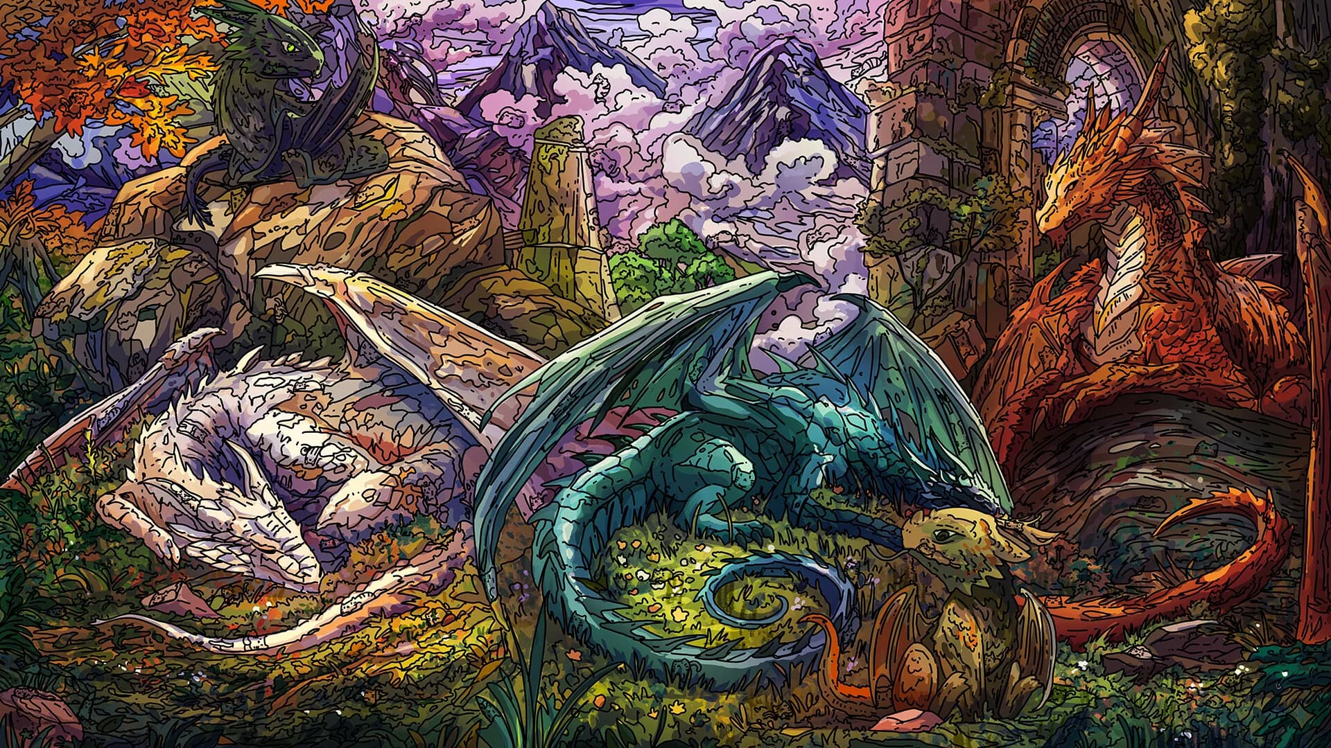 100 Dragon Cats görsel 2