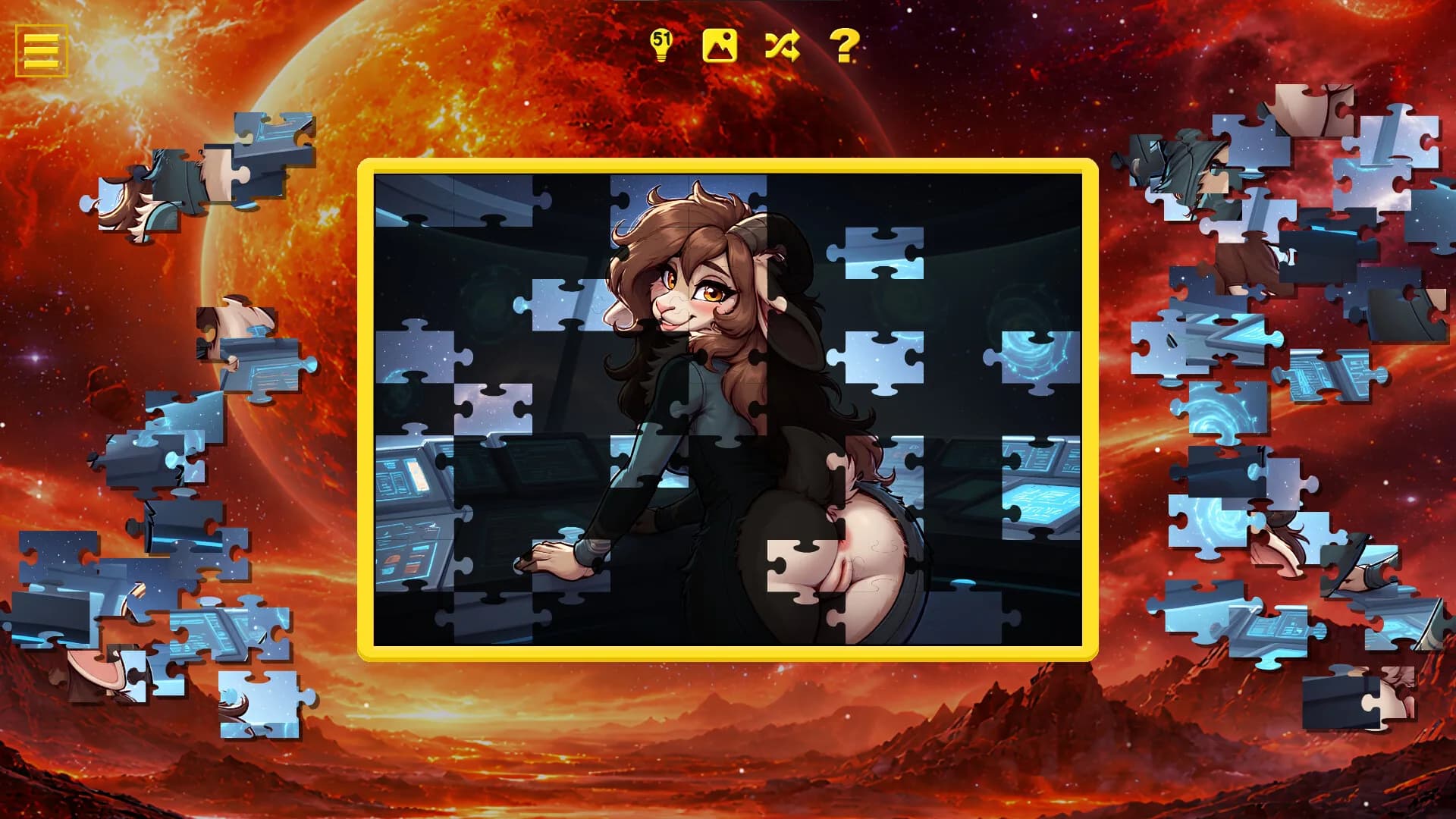 Furry Star Command – Hentai Jigsaw görsel 4
