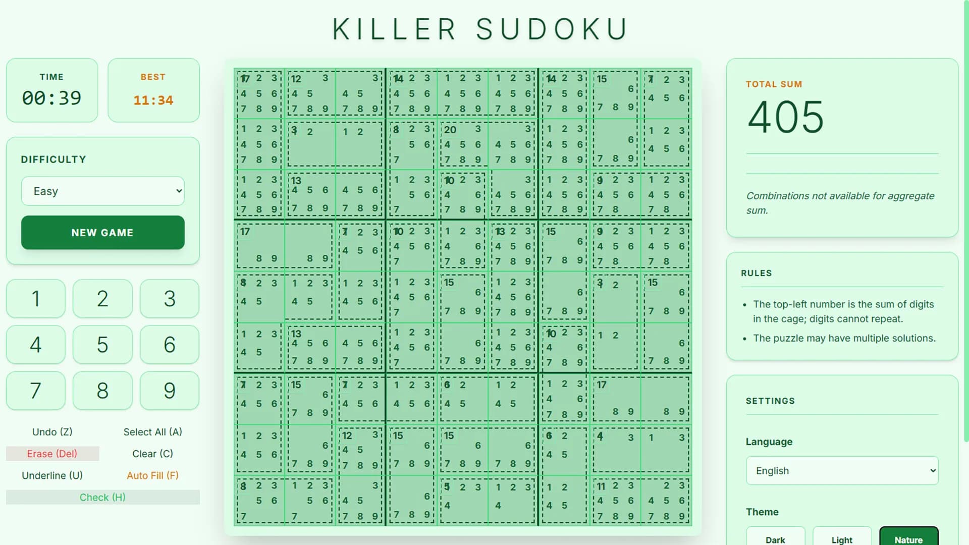 Endless Killer Sudoku görsel 5