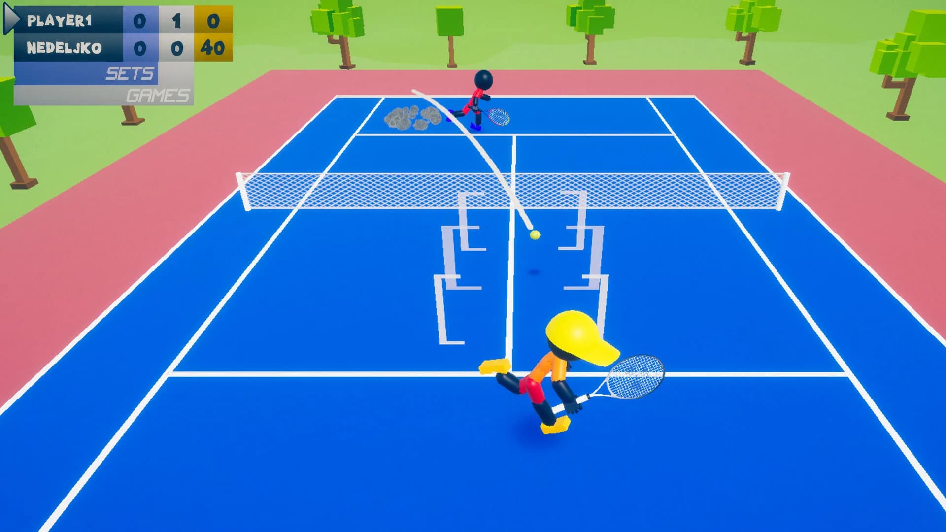 Stickman 3D Tennis DELUXE görsel 8