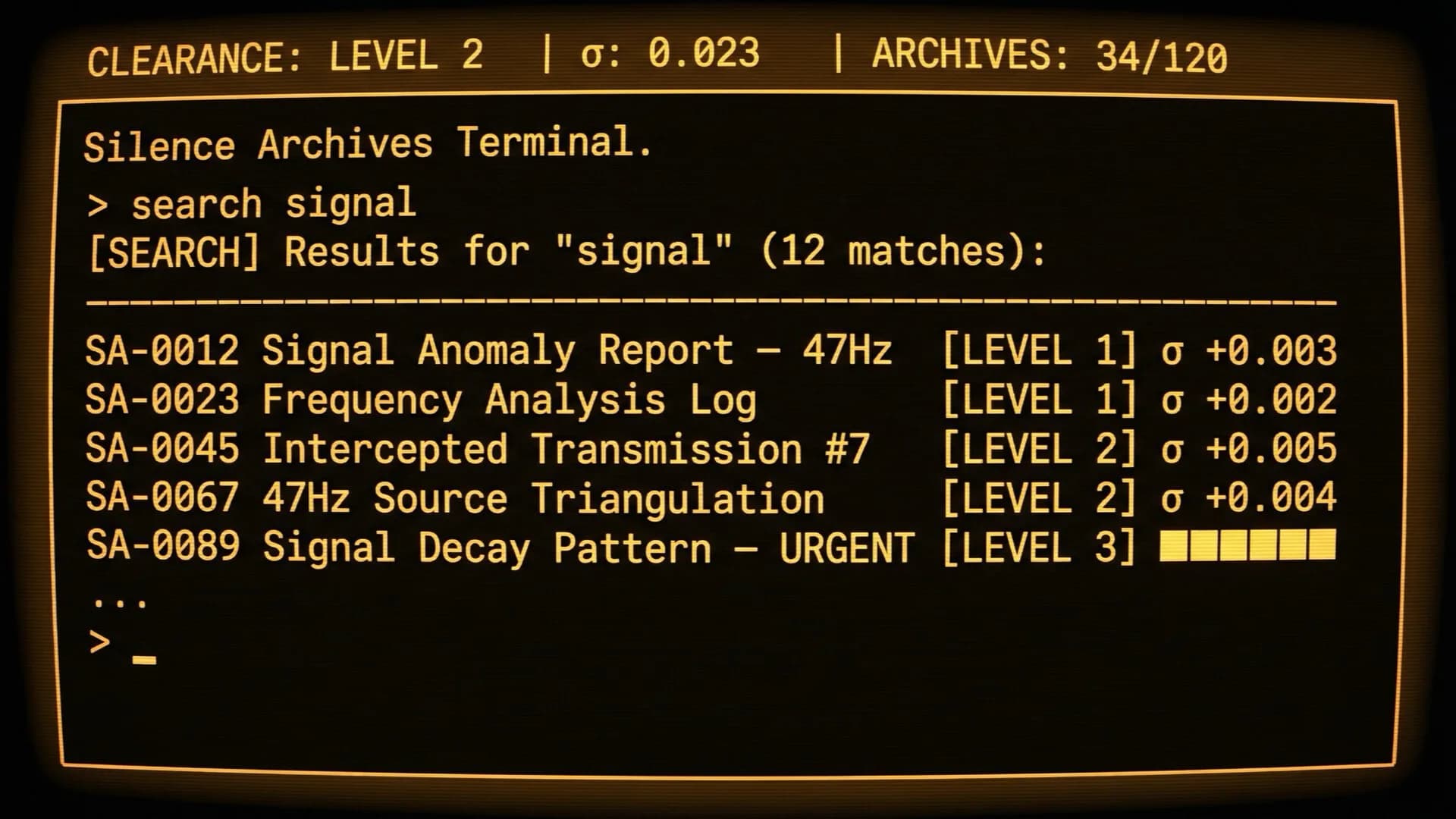 Silence Archives Terminal görsel 2